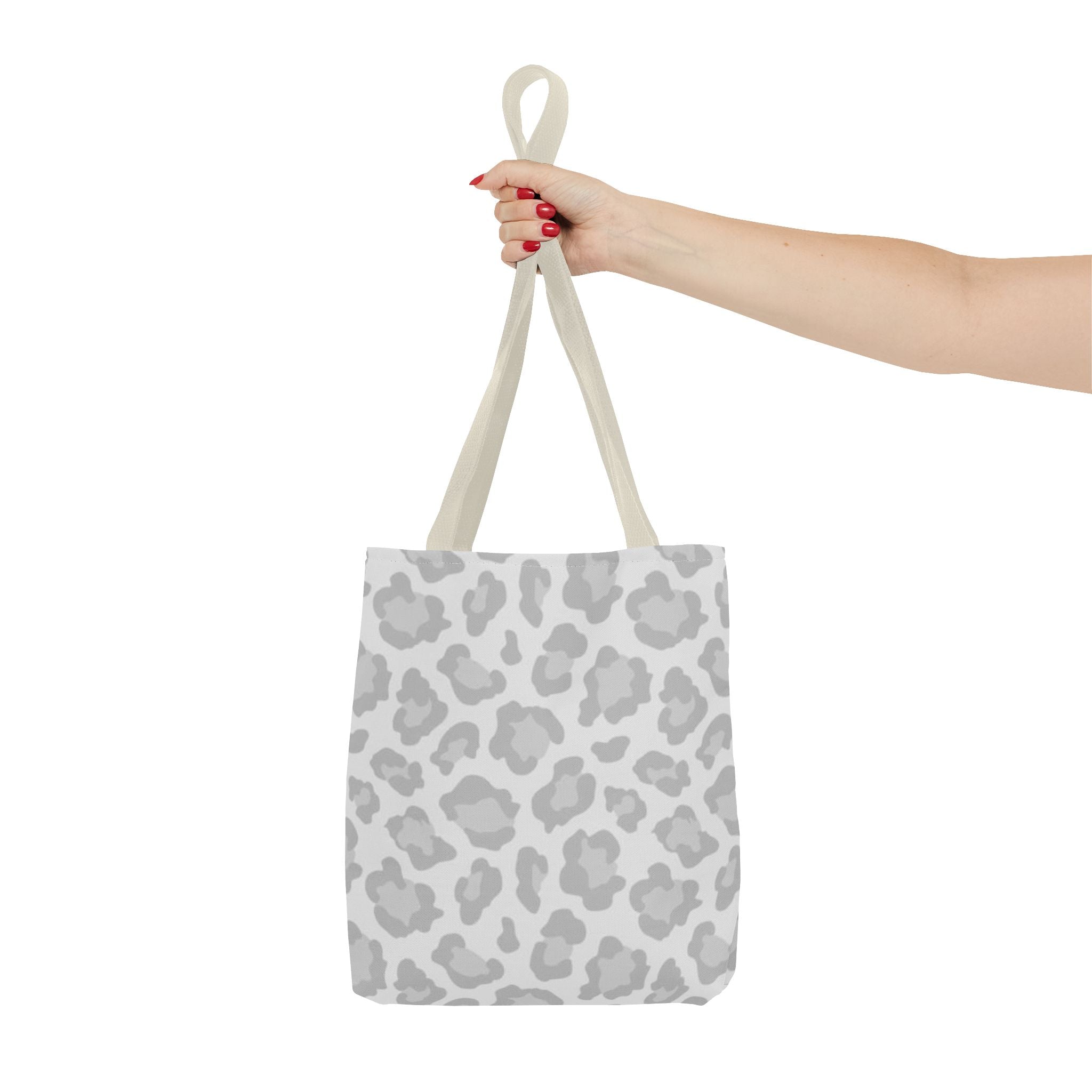 Gray Leopard Print Tote Bag – All-Over-Print Casual Shopper