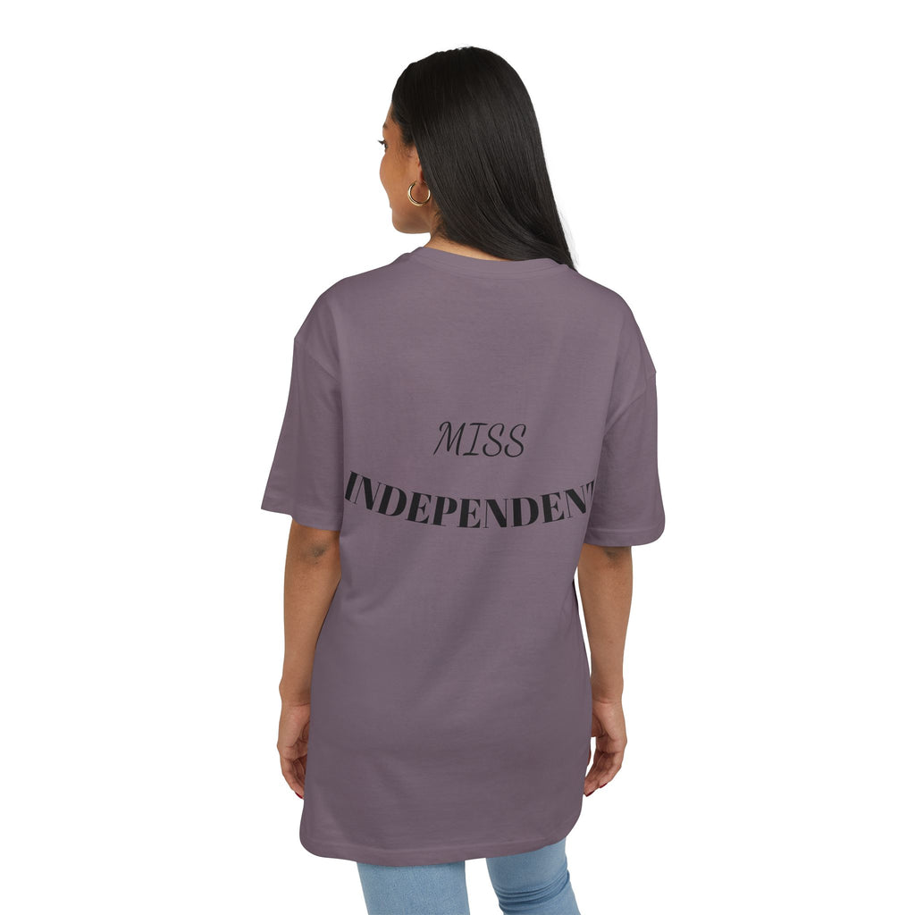 Miss Independent Oversized Tee — Feminine Empowerment Graphic T-Shirt