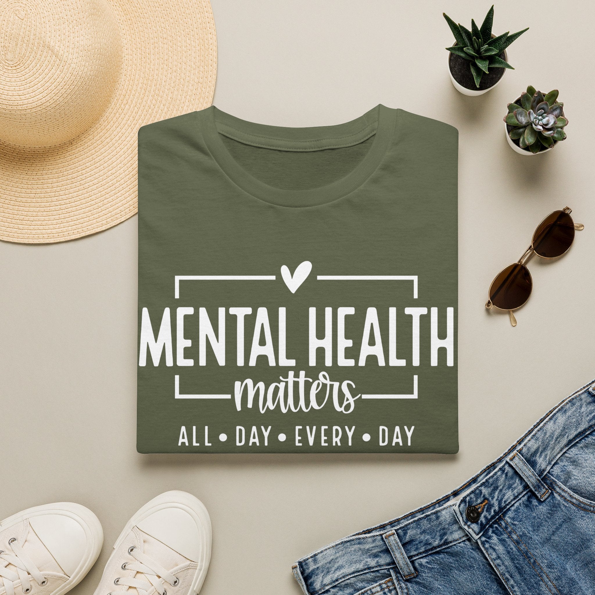 Mental Health Matters T-Shirt — "All Day • Every Day" Awareness Tee