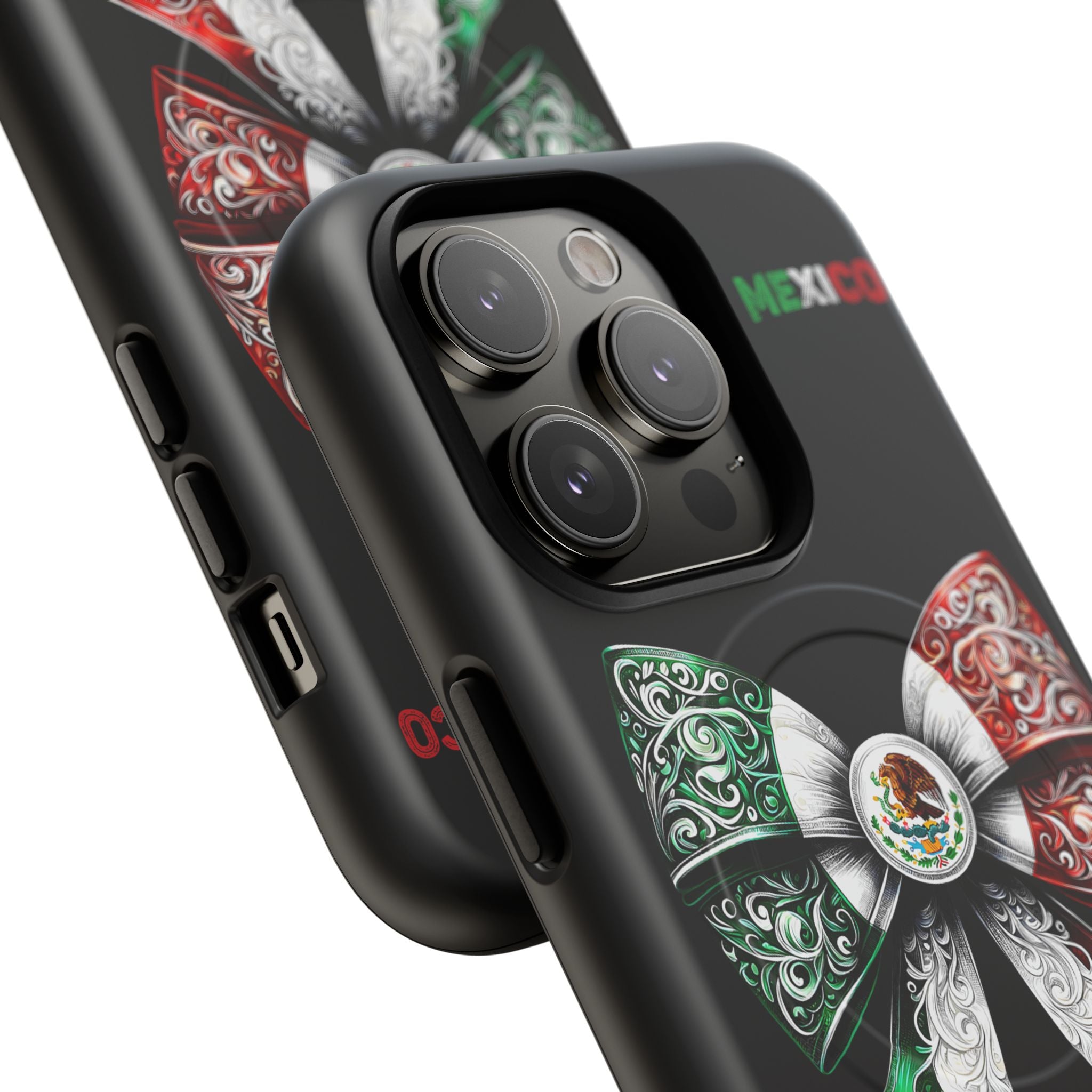 Mexican Flag Bow Tough Magnetic Phone Case — Patriotic Mexico iPhone Cover