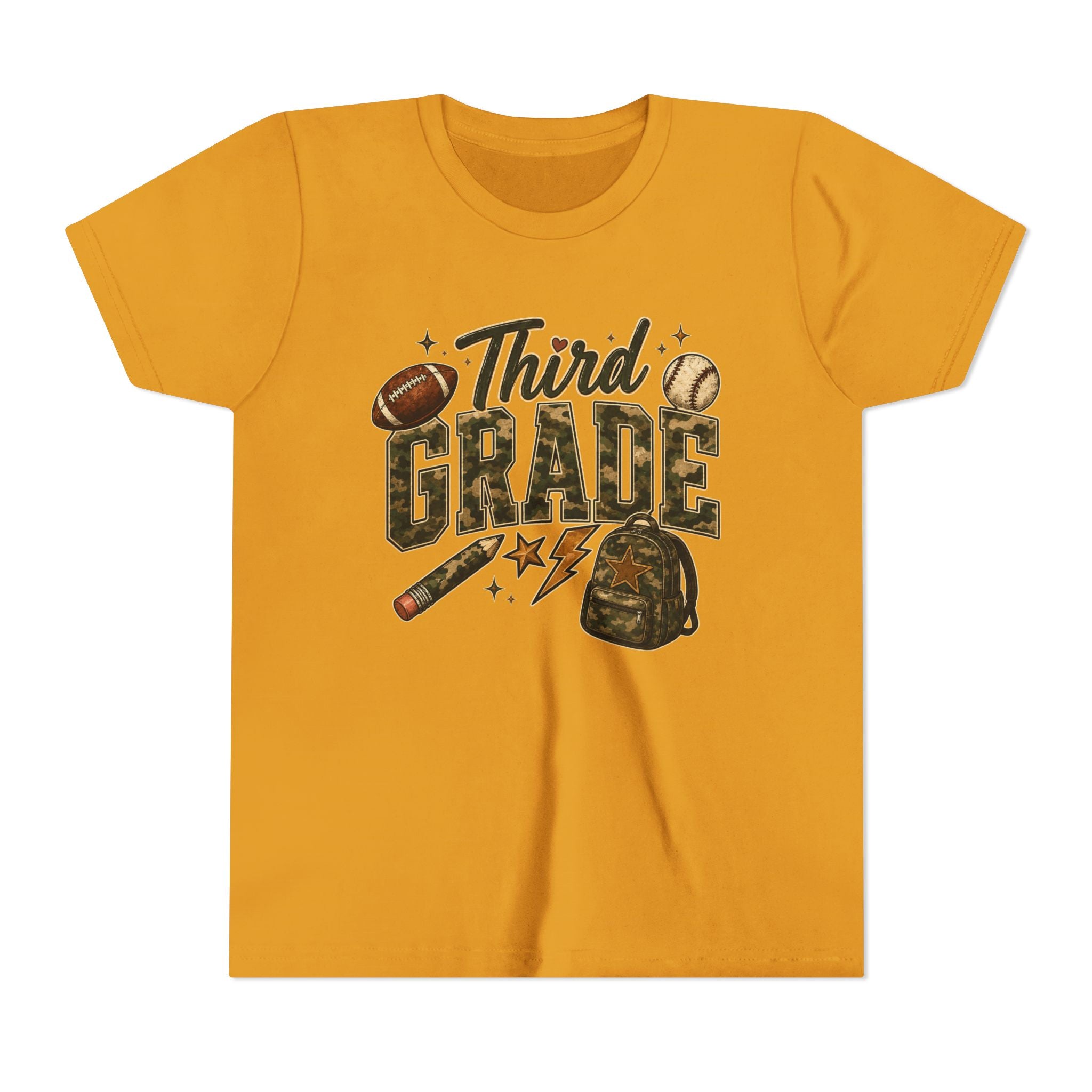 Third Grade Kids Tee - Back to School Sports Backpack Design