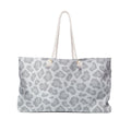 Gray Leopard Print Weekender Bag