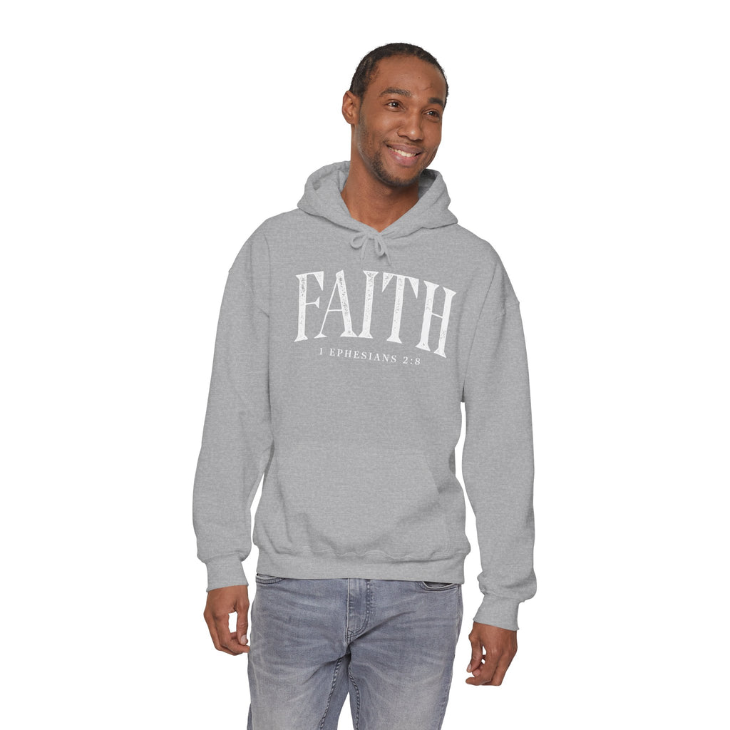 Faith Hoodie - Ephesians 2:8 Inspirational Christian Sweatshirt