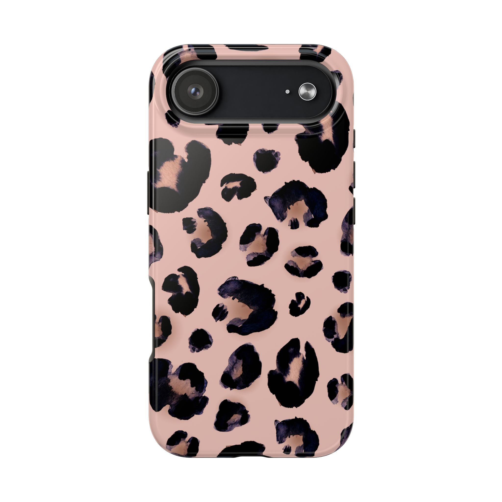 Leopard Print Tough Phone Case — Pink Animal Print Protective Cover