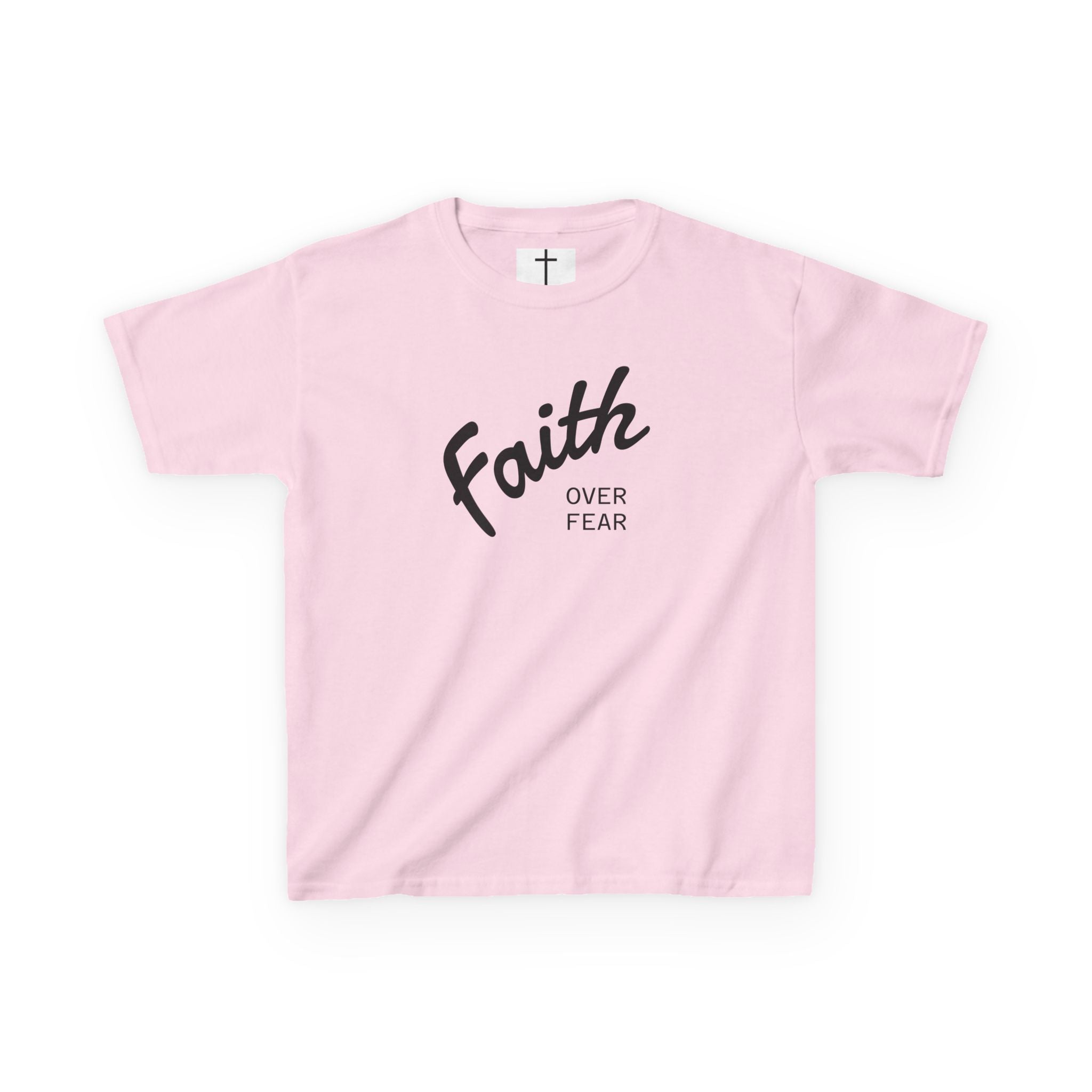 Faith Over Fear Kids T-Shirt | Christian Typography Tee