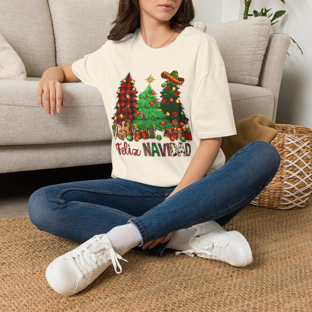 Feliz Navidad Christmas Trees T-Shirt — Festive Mexican Holiday Tee