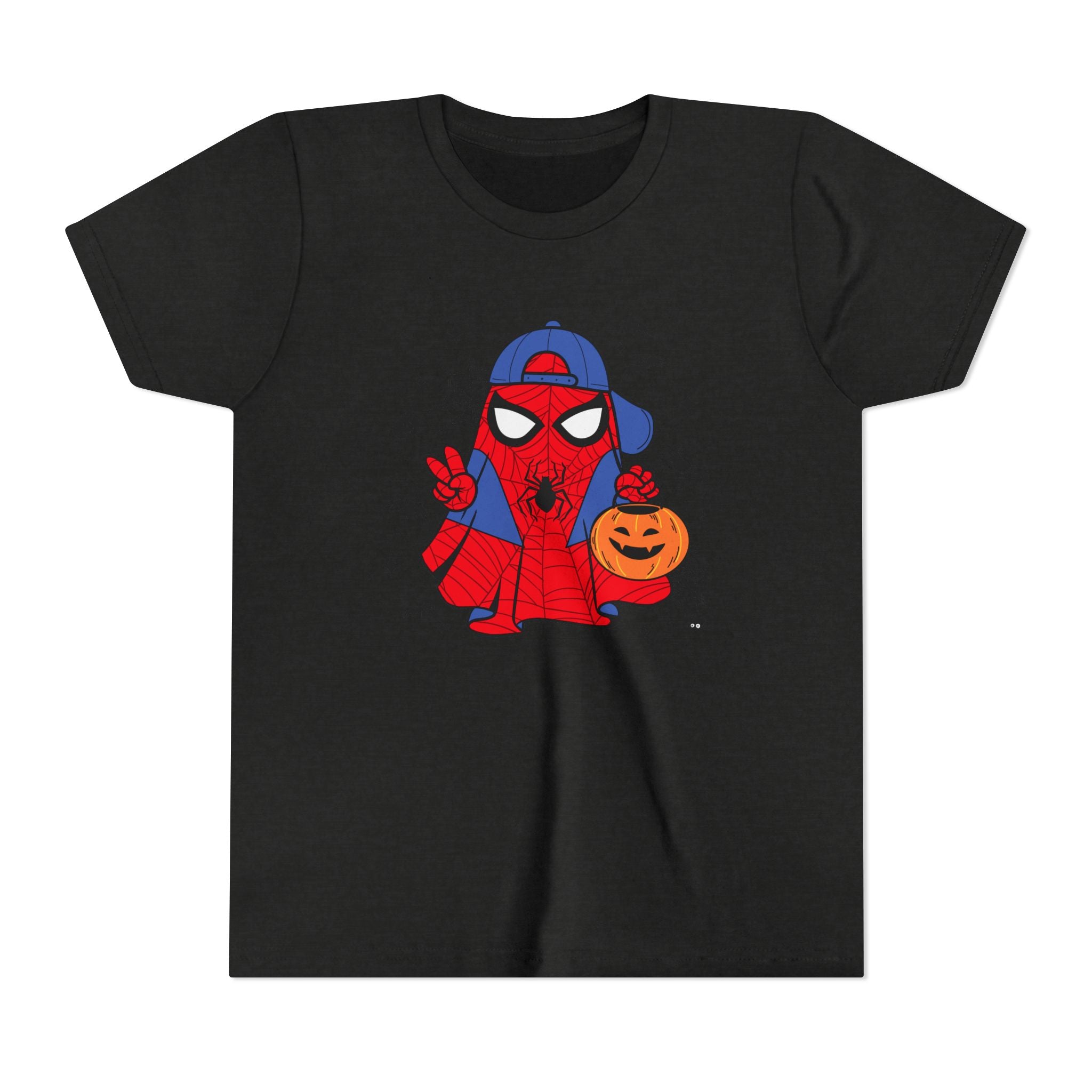 Kids Halloween Spider Superhero Tee – Cute Trick-or-Treat Pumpkin Design