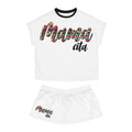 Mama Cita Pajama Set - Women's Short Sleepwear with Serape Leopard Script