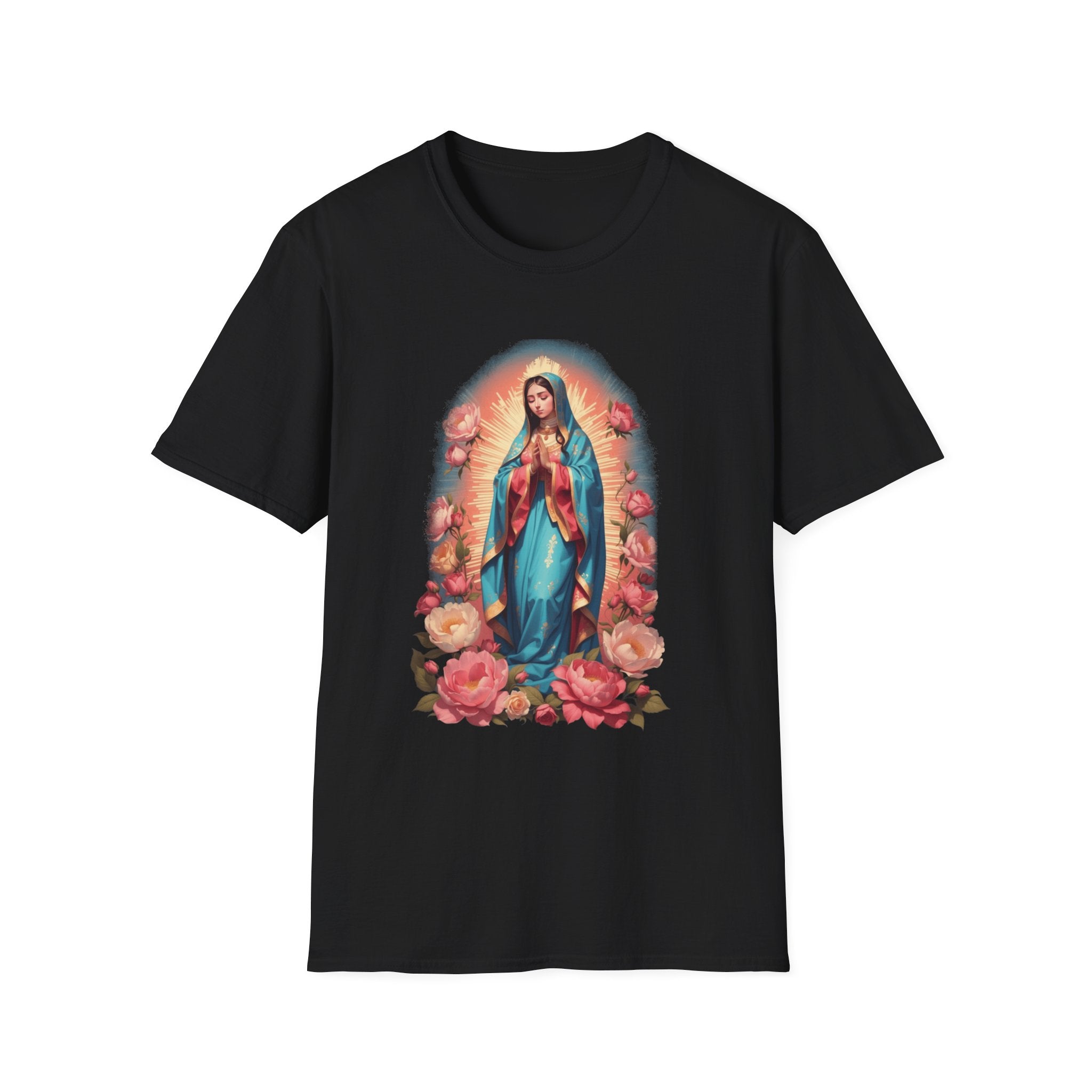 Virgin Mary Pray T-Shirt – Religious Catholic Tee with Colossians 4:2