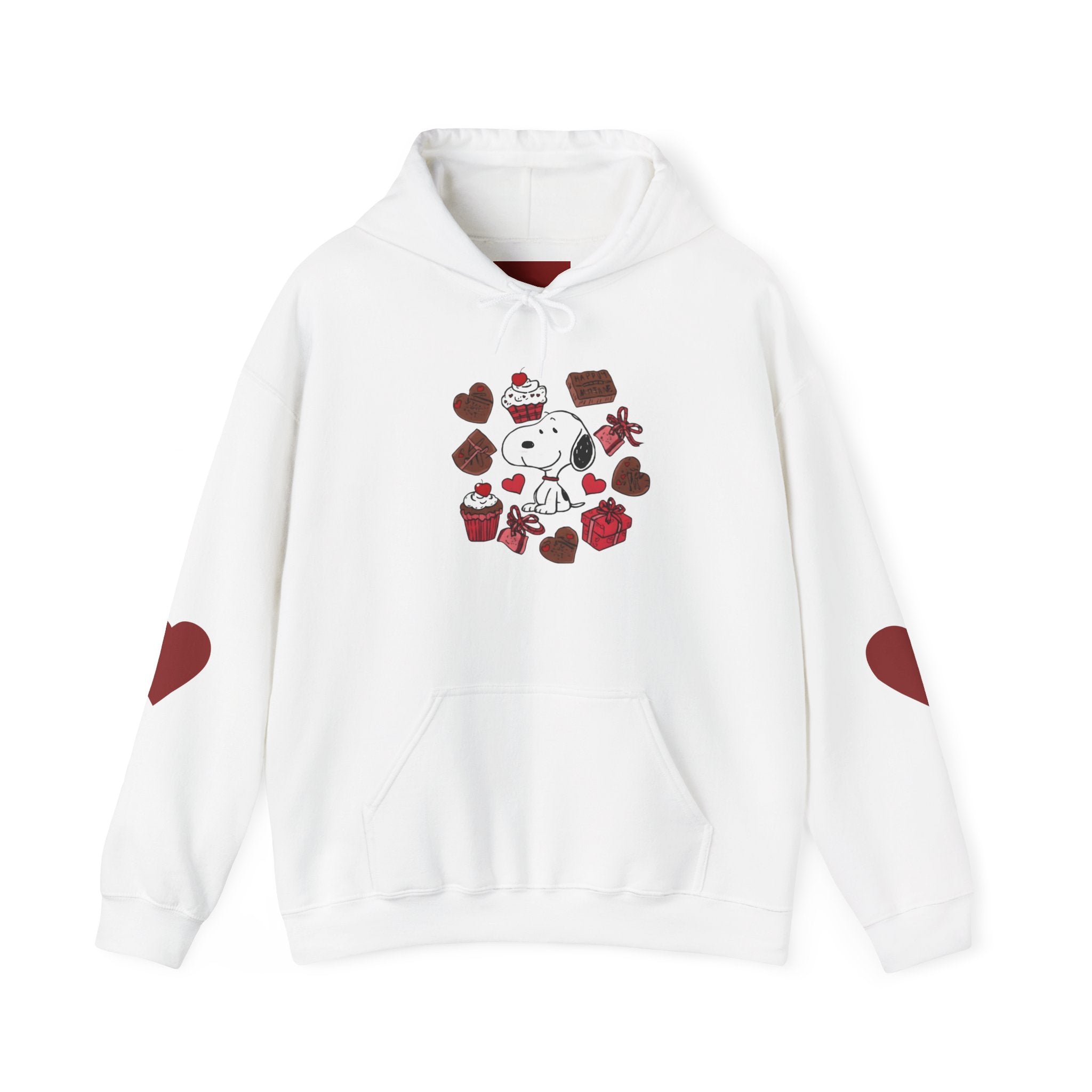 Snoopy Valentine Heart Hoodie | Cute Chocolate Cupcake Love Design