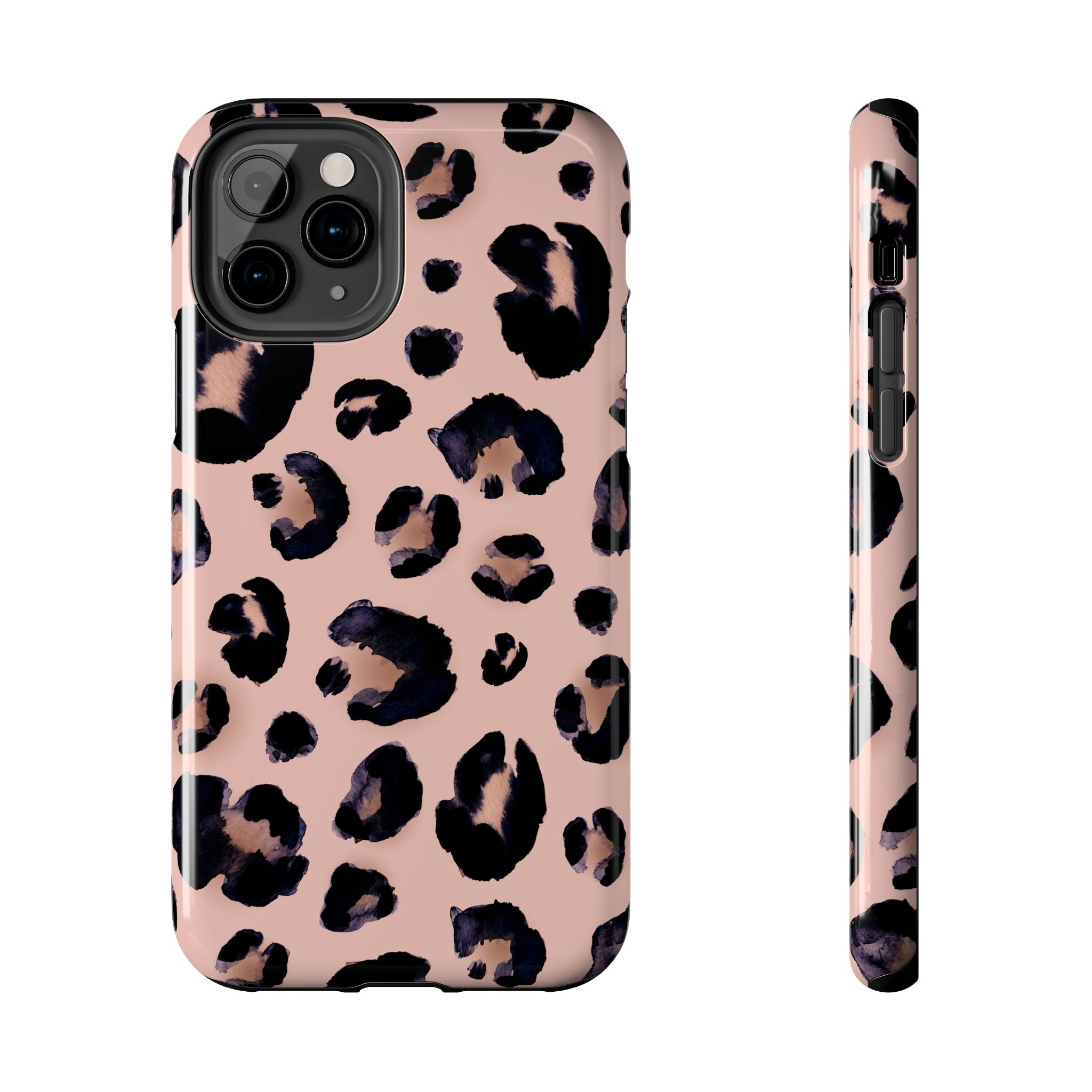 Leopard Print Tough Phone Case — Pink Animal Print Protective Cover