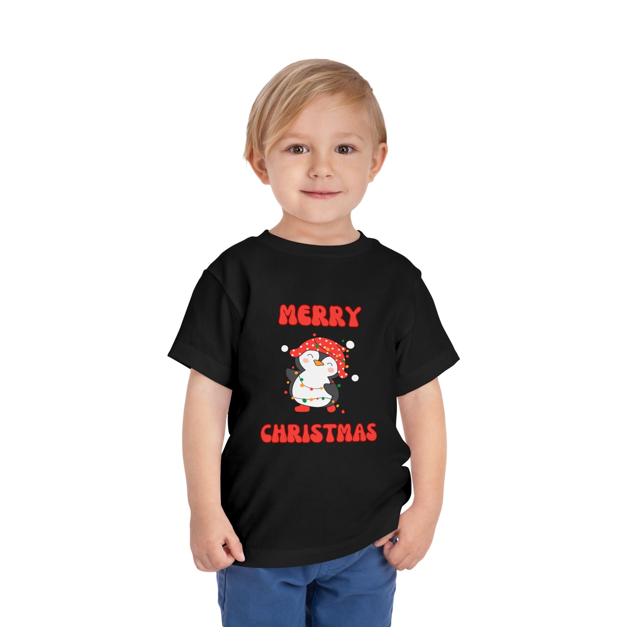 Merry Christmas Penguin Toddler Tee