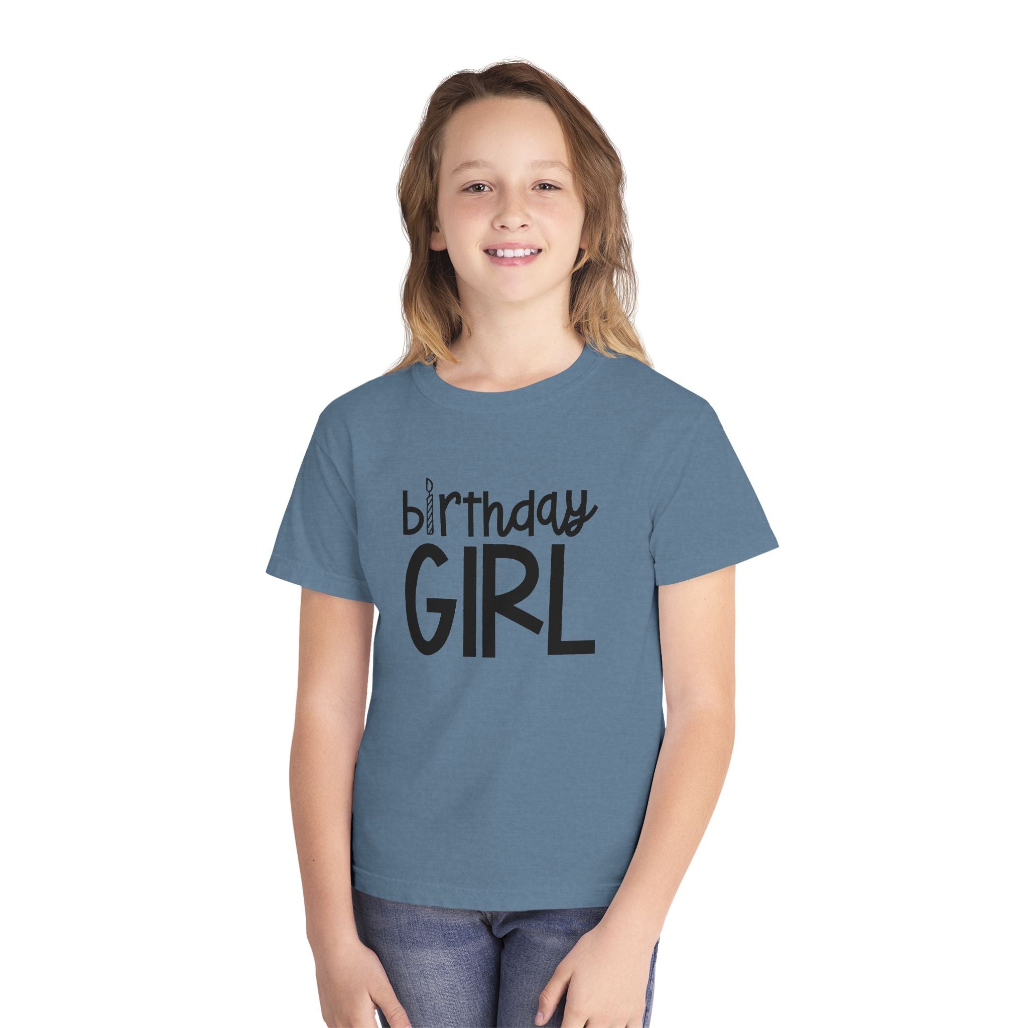 Birthday Girl Tee — Kids 4th Birthday Shirt with Pink Balloon Back Design