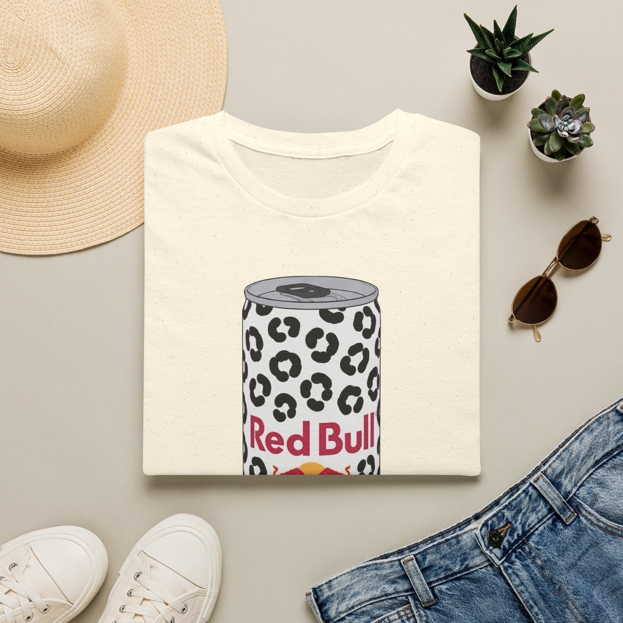 Red Bull Leopard Can T‑Shirt — Retro Energy Drink Graphic Tee