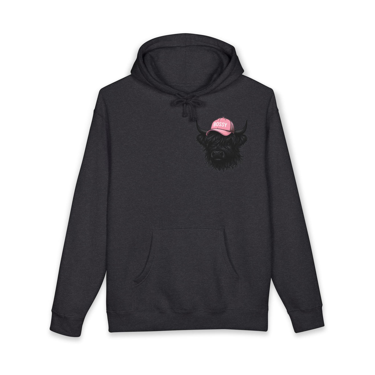 Bossy Heffa Hoodie — "I’m Her Heffa Just Ask Me" Highland Cow Pullover