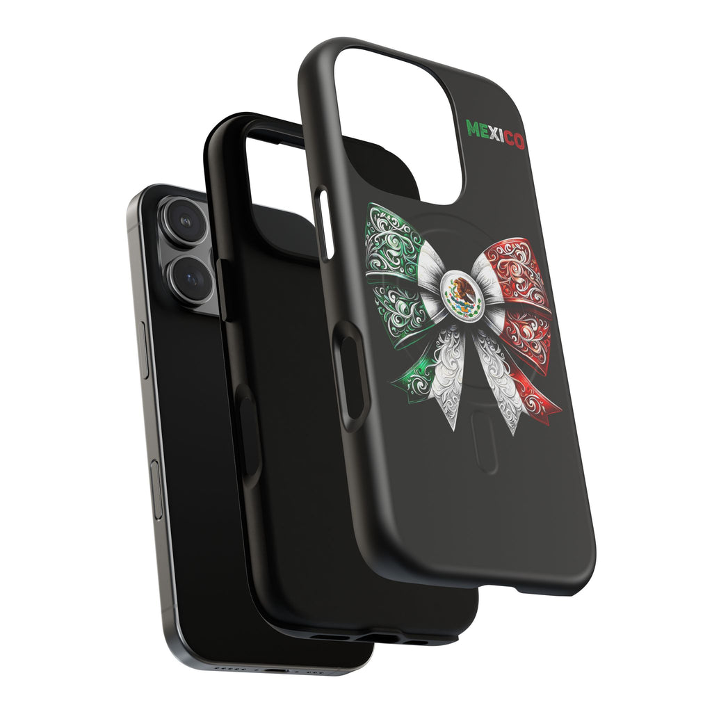 Mexican Flag Bow Tough Magnetic Phone Case — Patriotic Mexico iPhone Cover
