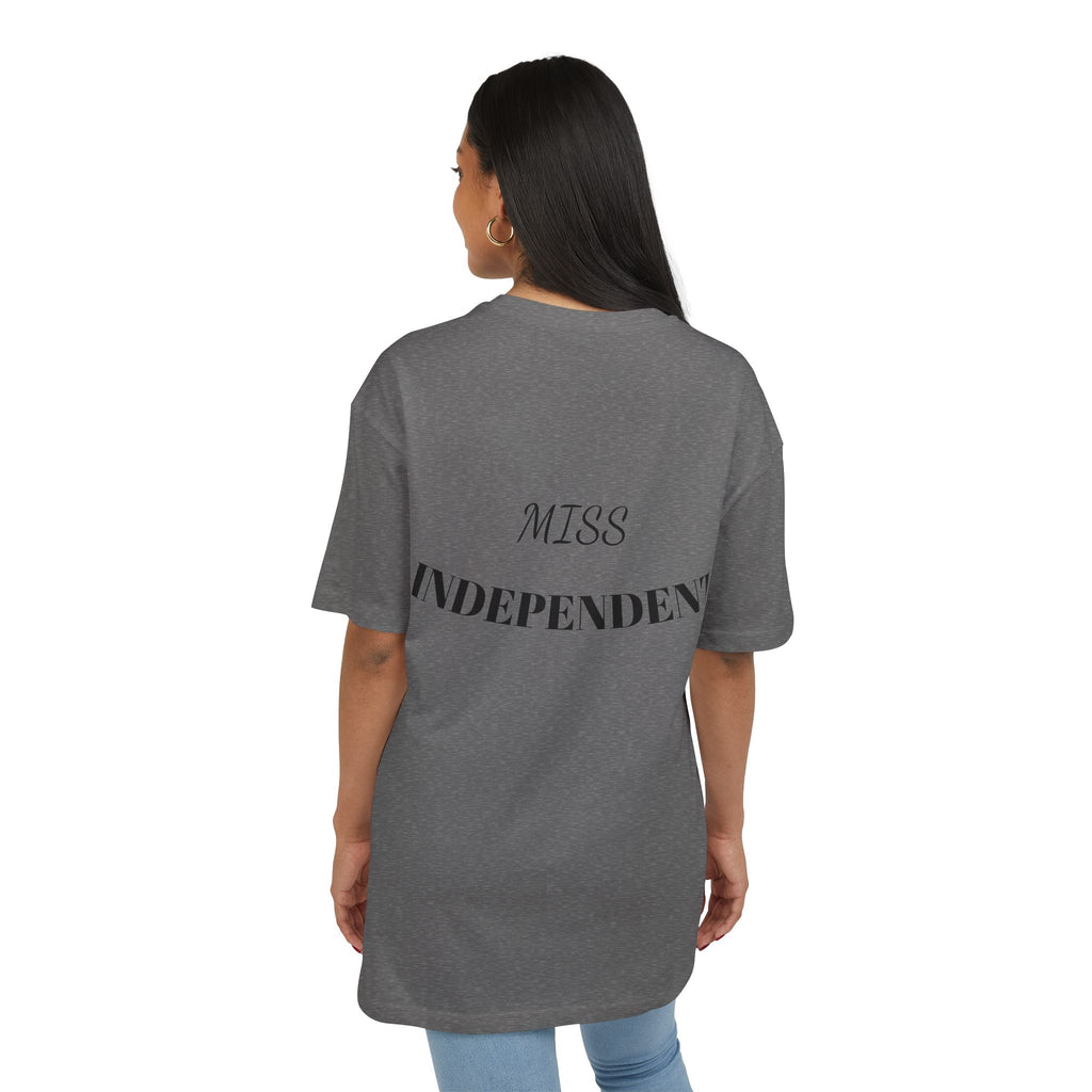 Miss Independent Oversized Tee — Feminine Empowerment Graphic T-Shirt
