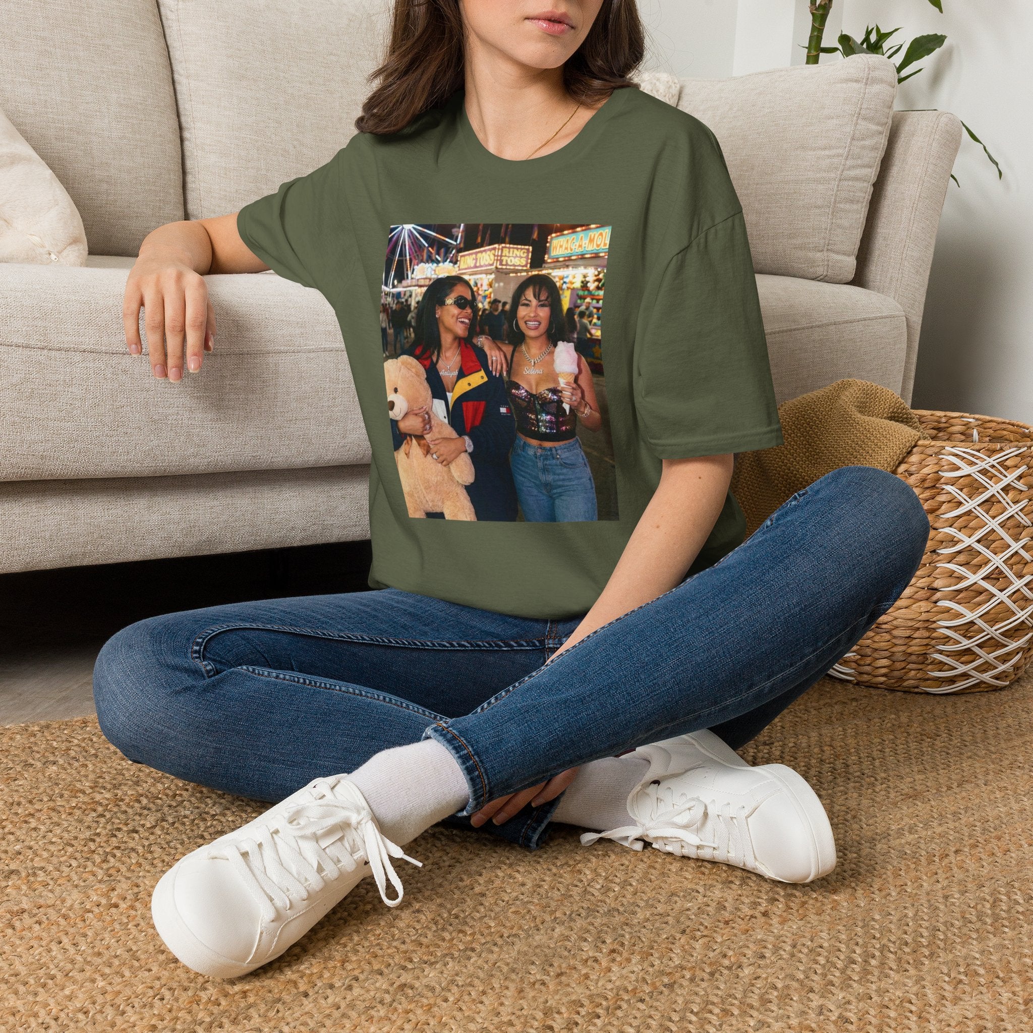 Photo Carnival T‑Shirt — Retro Fair Friends Tee (Cotton Graphic)