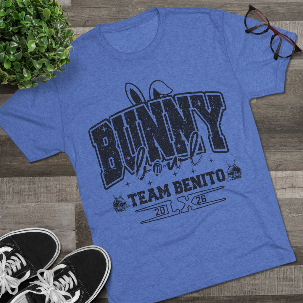 Bunny Bowl Team Benito Tee — Vintage Sports Easter Rabbit Graphic Shirt