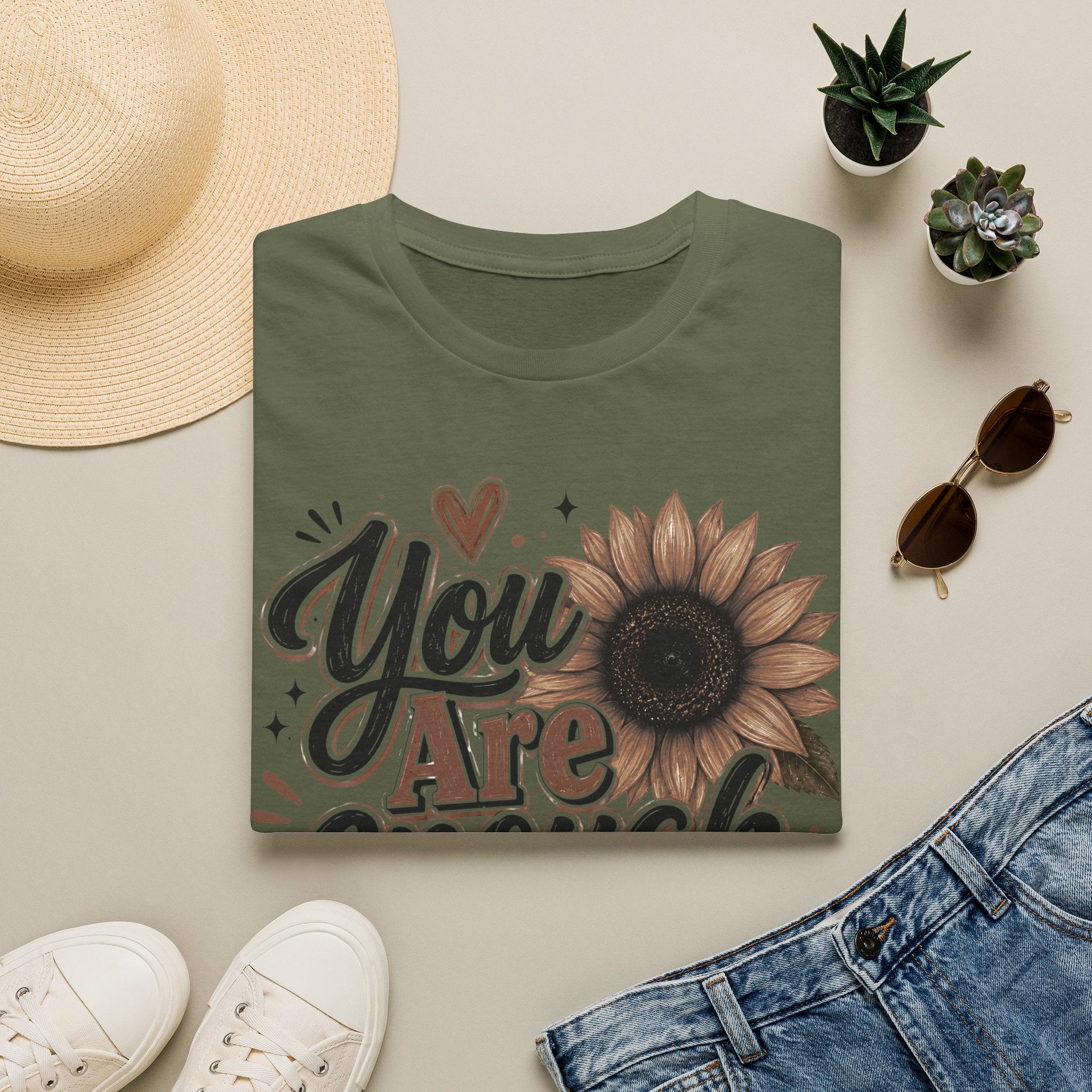 You Are Enough Sunflower T-Shirt