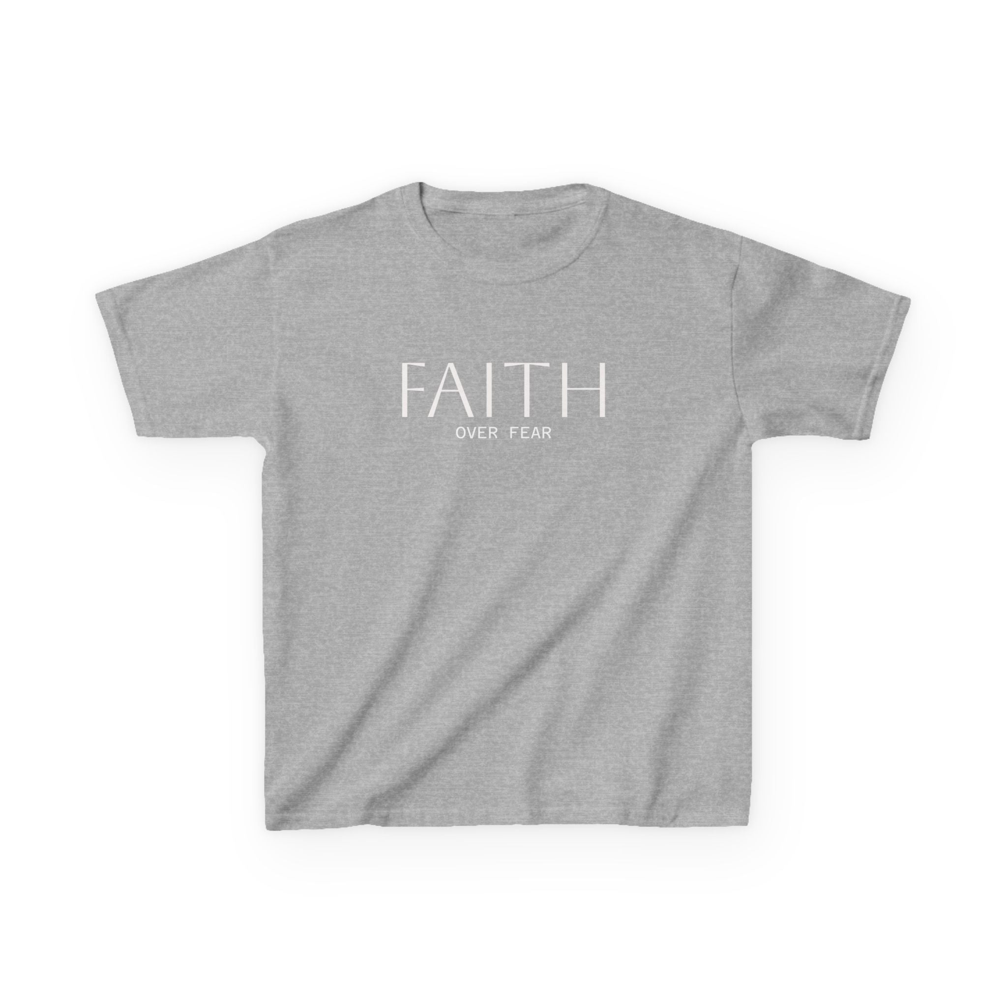 Faith Over Fear Kids Tee | Inspirational Christian Youth Shirt