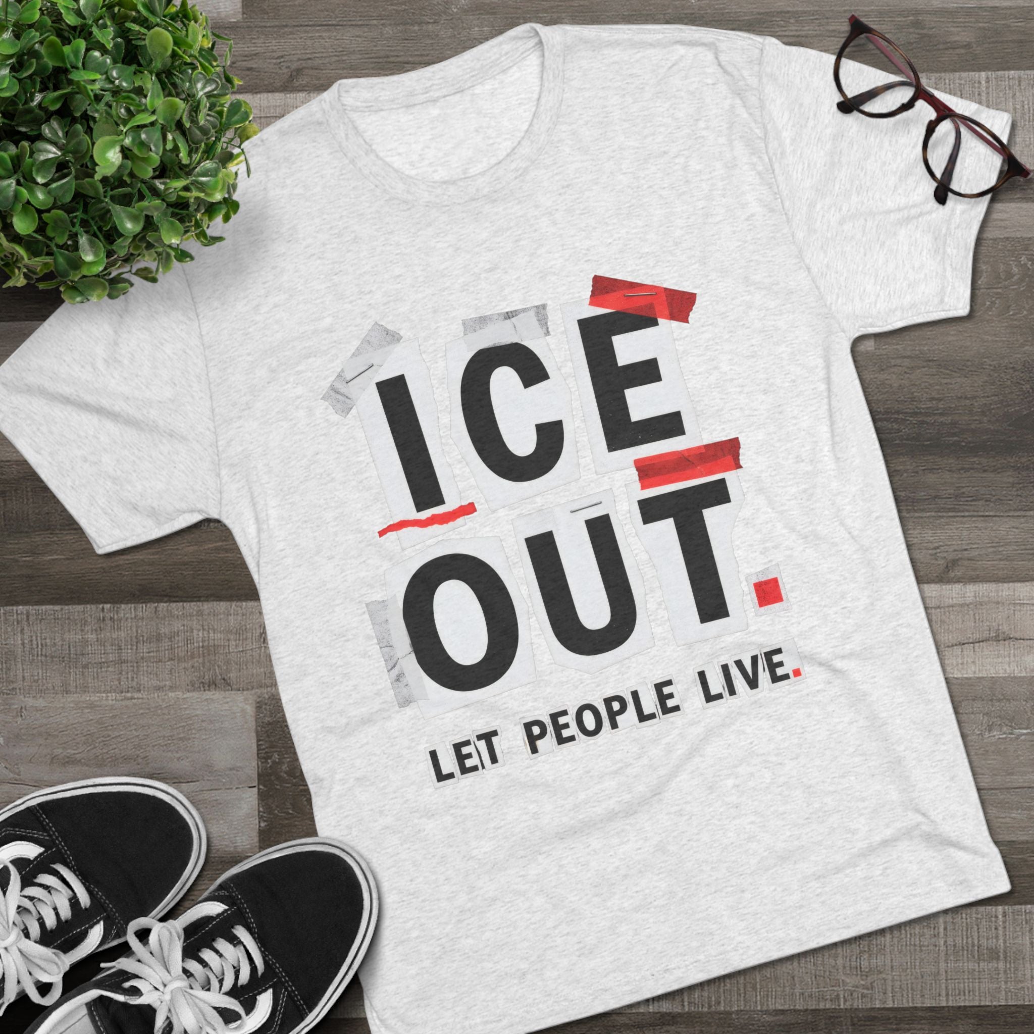 Ice Out Tee — "Let People Live" Graphic Crewneck