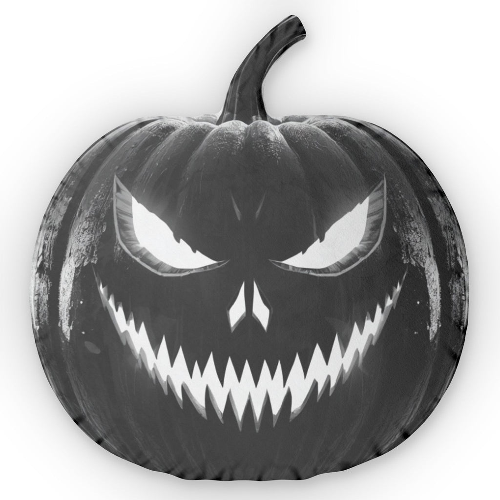 Halloween Pumpkin Shaped Pillow — Spooky Jack-O'-Lantern Decorative Pillow