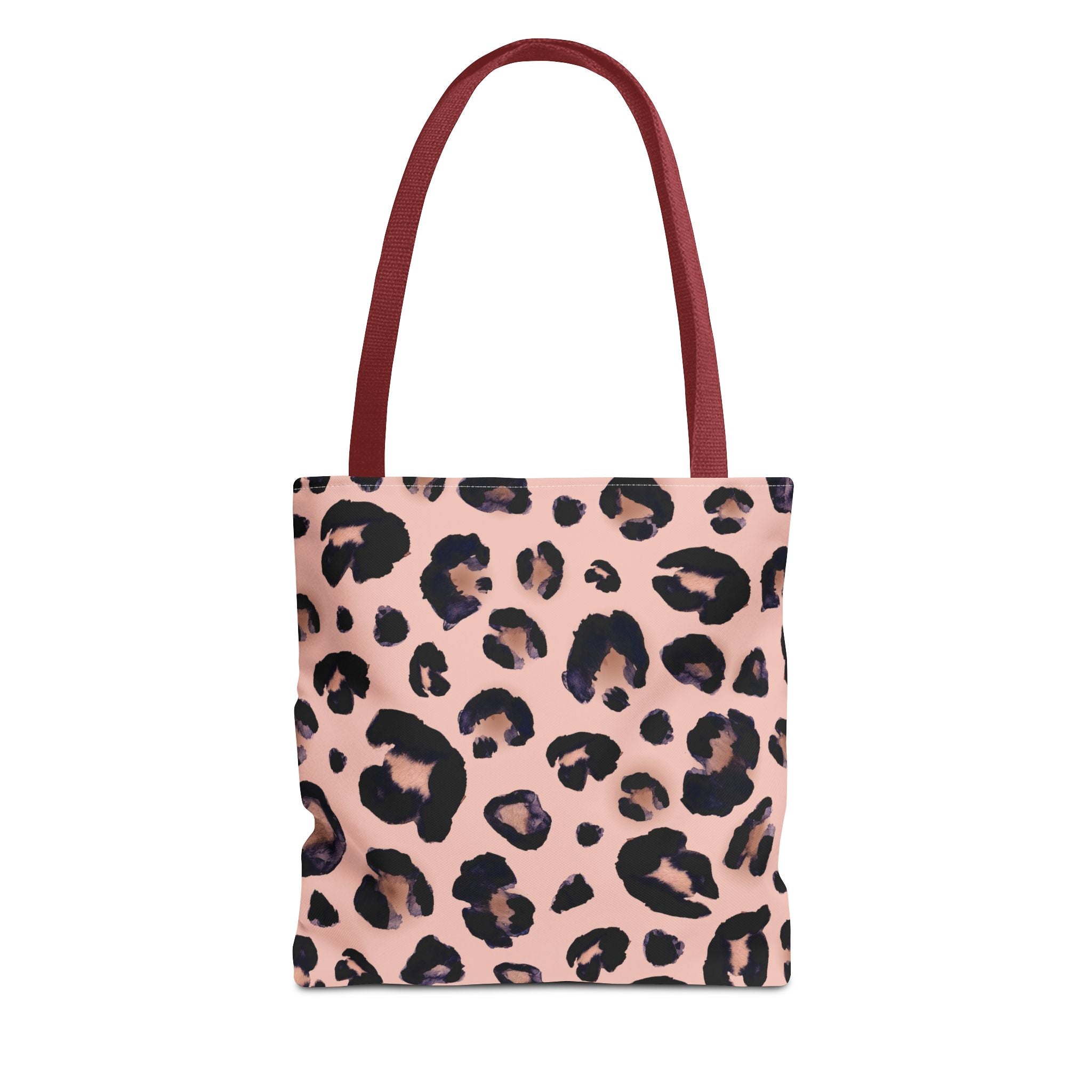Leopard Print Pink Tote Bag — Chic Animal Print Canvas Shopper