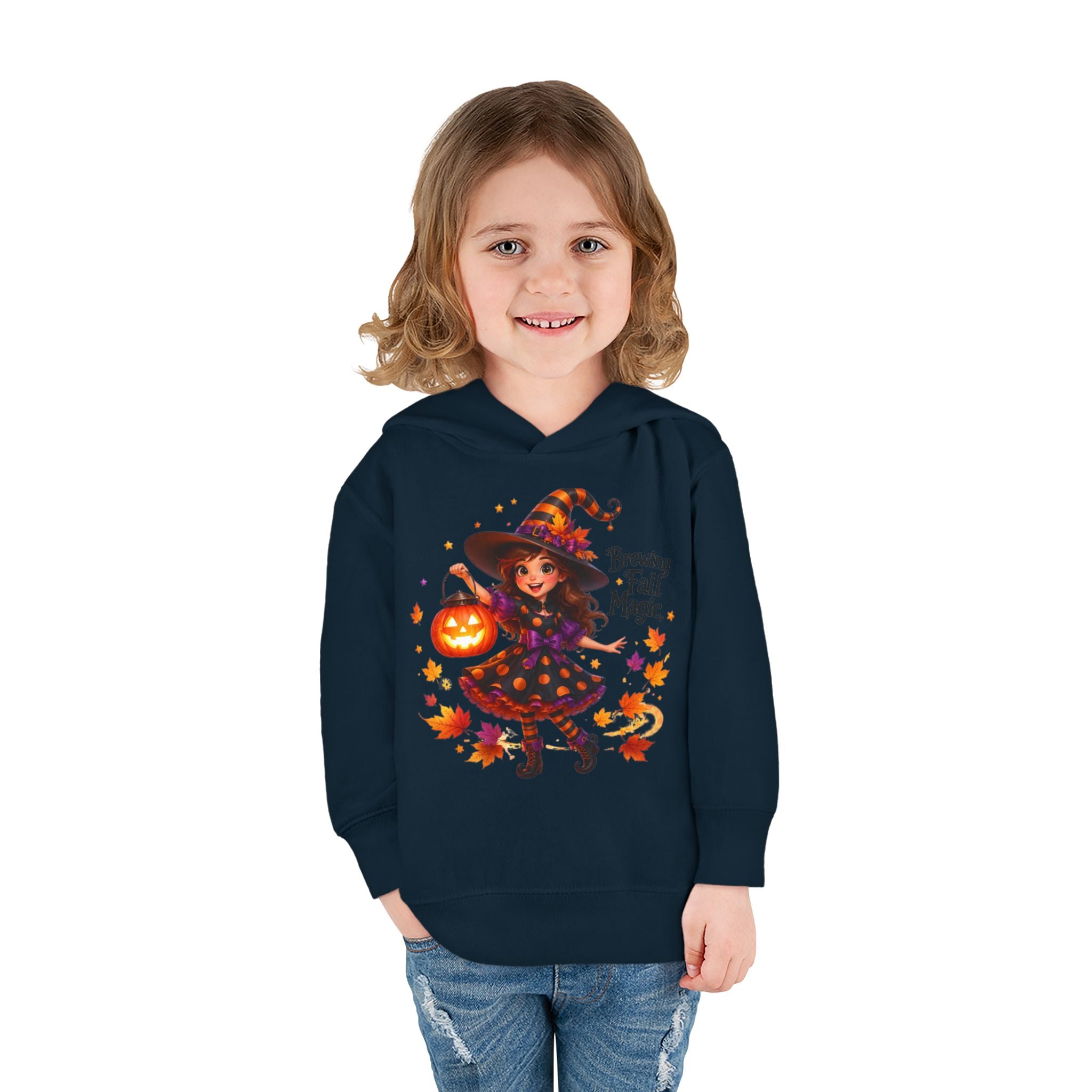 Toddler Hoodie — "Brewing Fall Magic" Halloween Witch Pullover