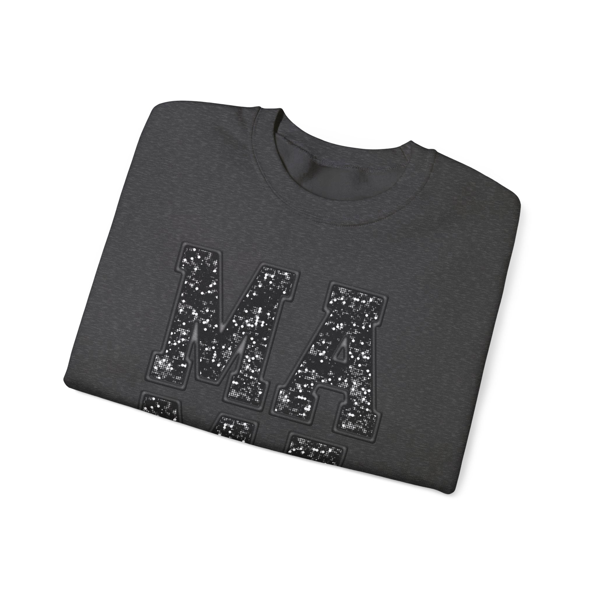 Mama Crewneck Sweatshirt — Vintage Speckled Block Letters