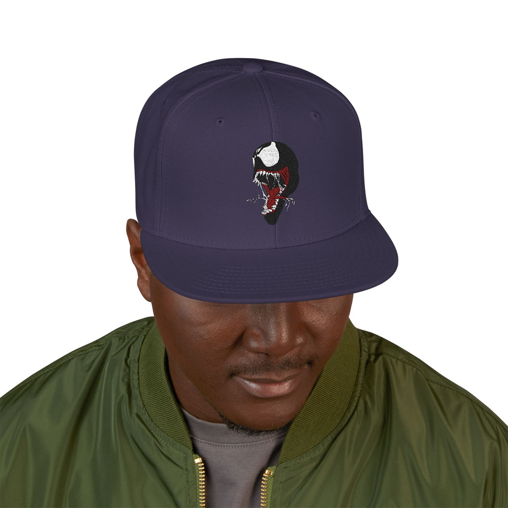 Embroidered Skull & Roses Snapback Hat — Gothic Streetwear Cap