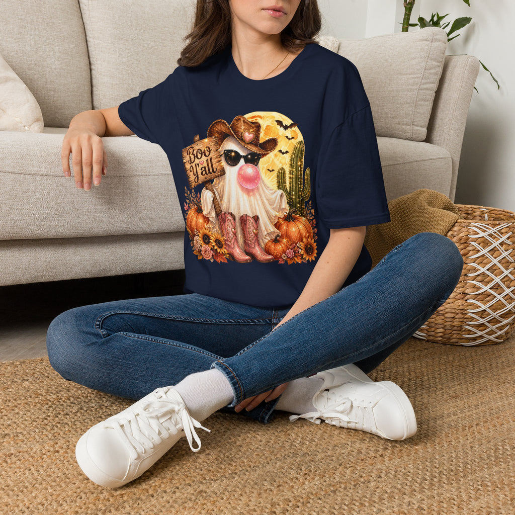 Halloween Gnome T-Shirt — 'Boo Y'all' Western Pumpkin Tee