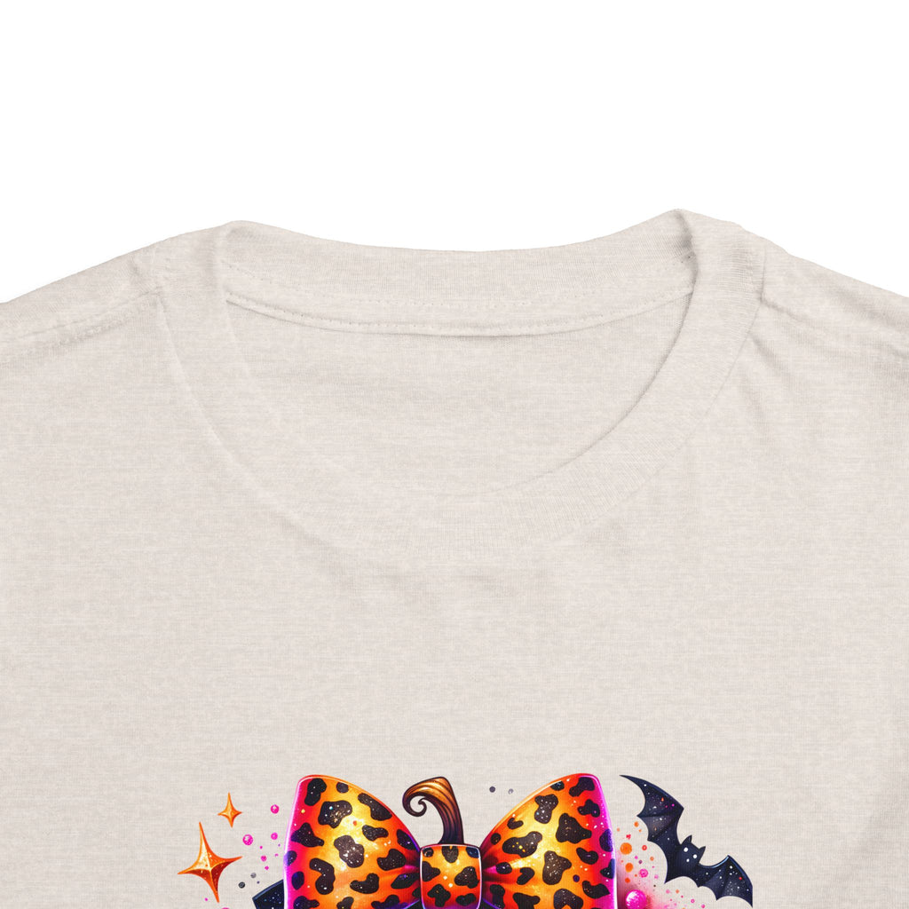 Toddler Tee — "Spooky Season" Pumpkin Bow Halloween Shirt