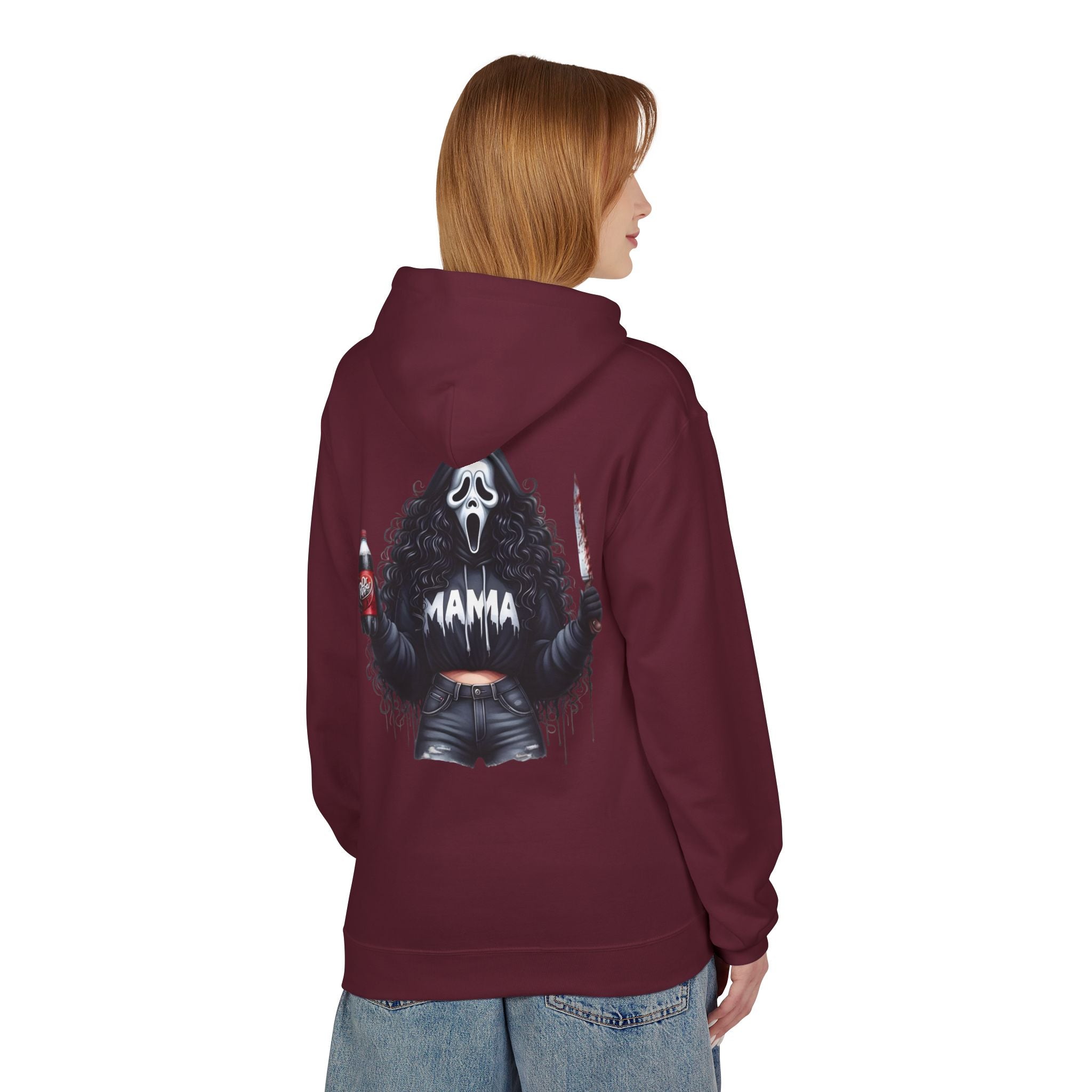 Horror Mama Hoodie — 'What's Your Favorite Scary Movie?' Graphic Hooded Sweatshirt