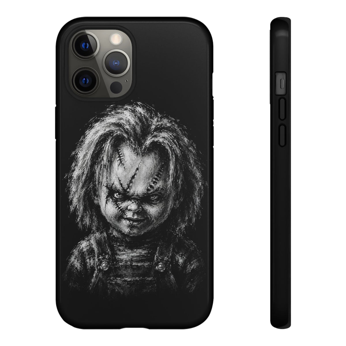 Horror Doll Phone Case - Chucky-Inspired Creepy Portrait Tough Case