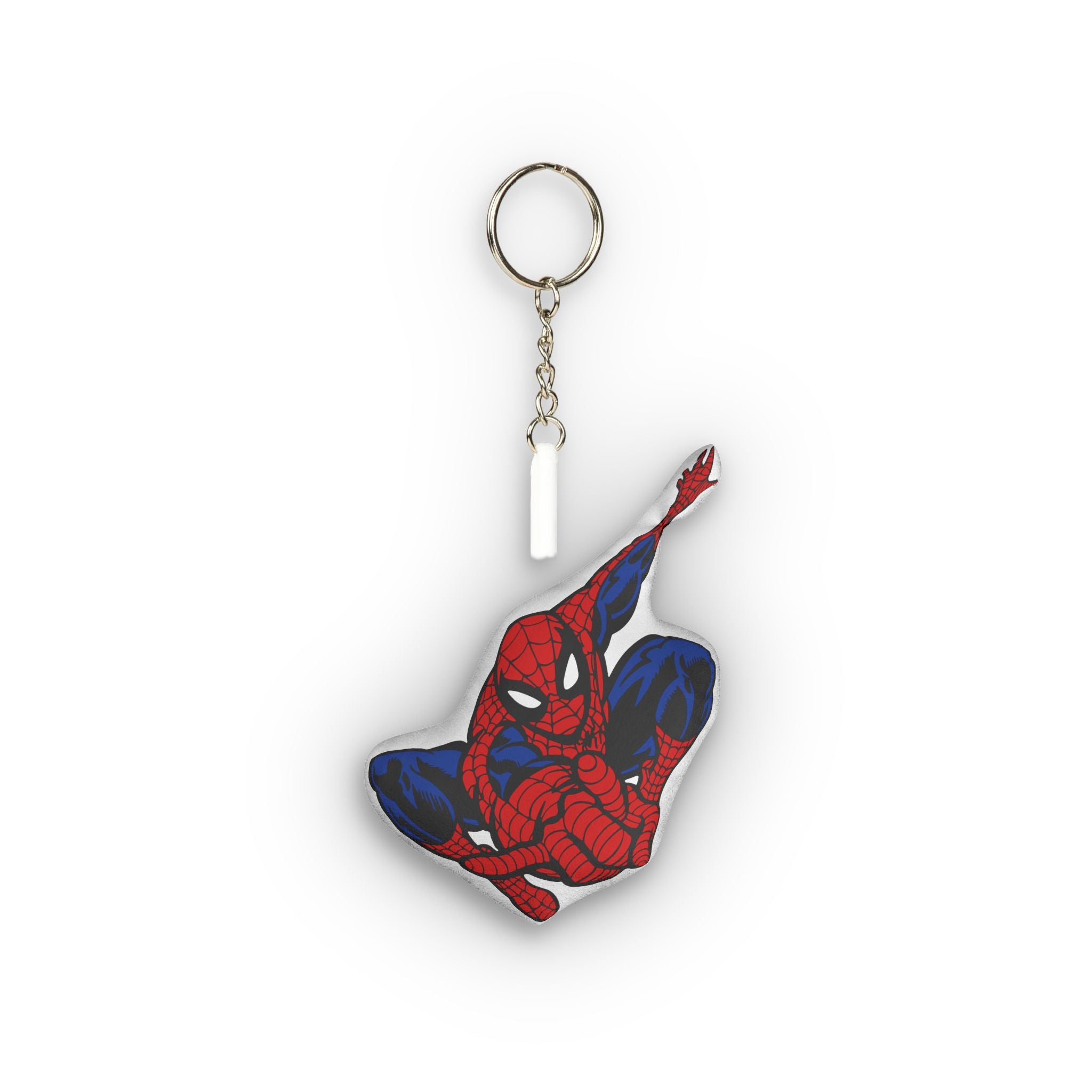Mini Plush Keychain — Red & Blue Web-Slinger Design