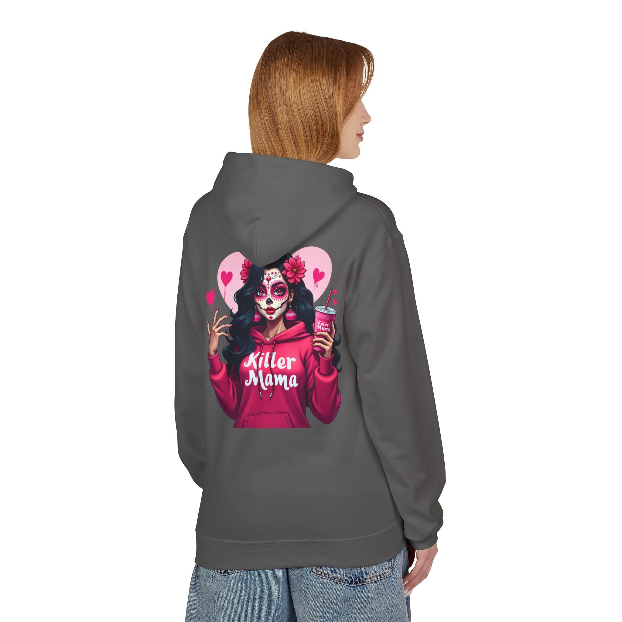 Killer Mama Hoodie — Day of the Dead Sugar Skull Mom Graphic Hoodie