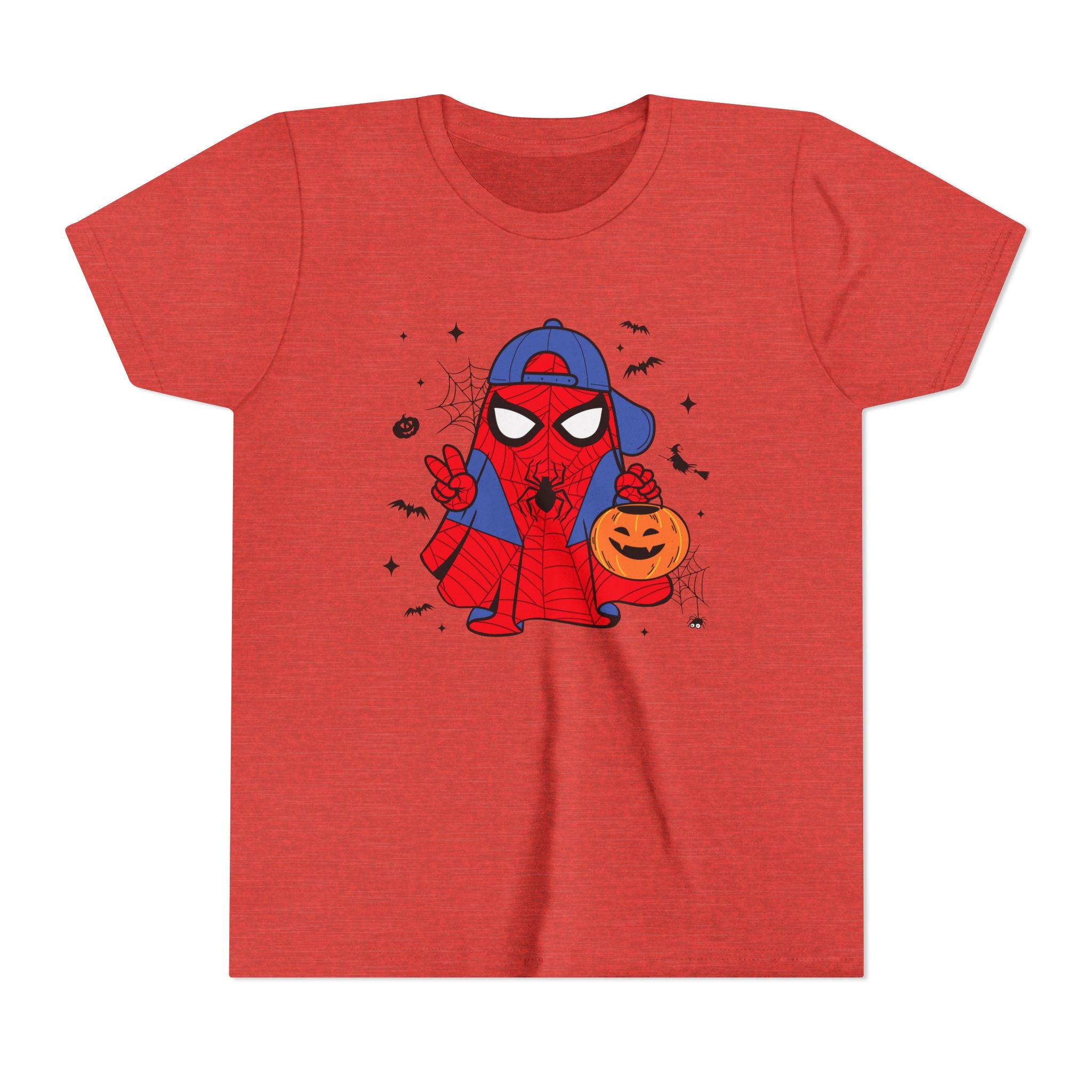 Kids Halloween Spider Superhero Tee – Cute Trick-or-Treat Pumpkin Design