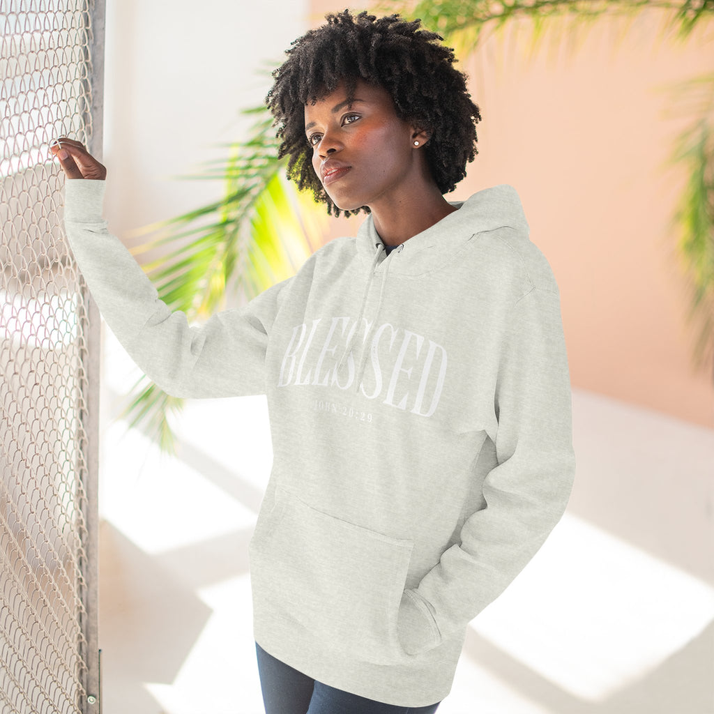 Blessed Fleece Hoodie — Cozy "BLESSED" Pullover for Faith & Everyday Comfort