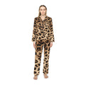 Leopard Print Satin Pajama Set — Women's Luxe Sleepwear