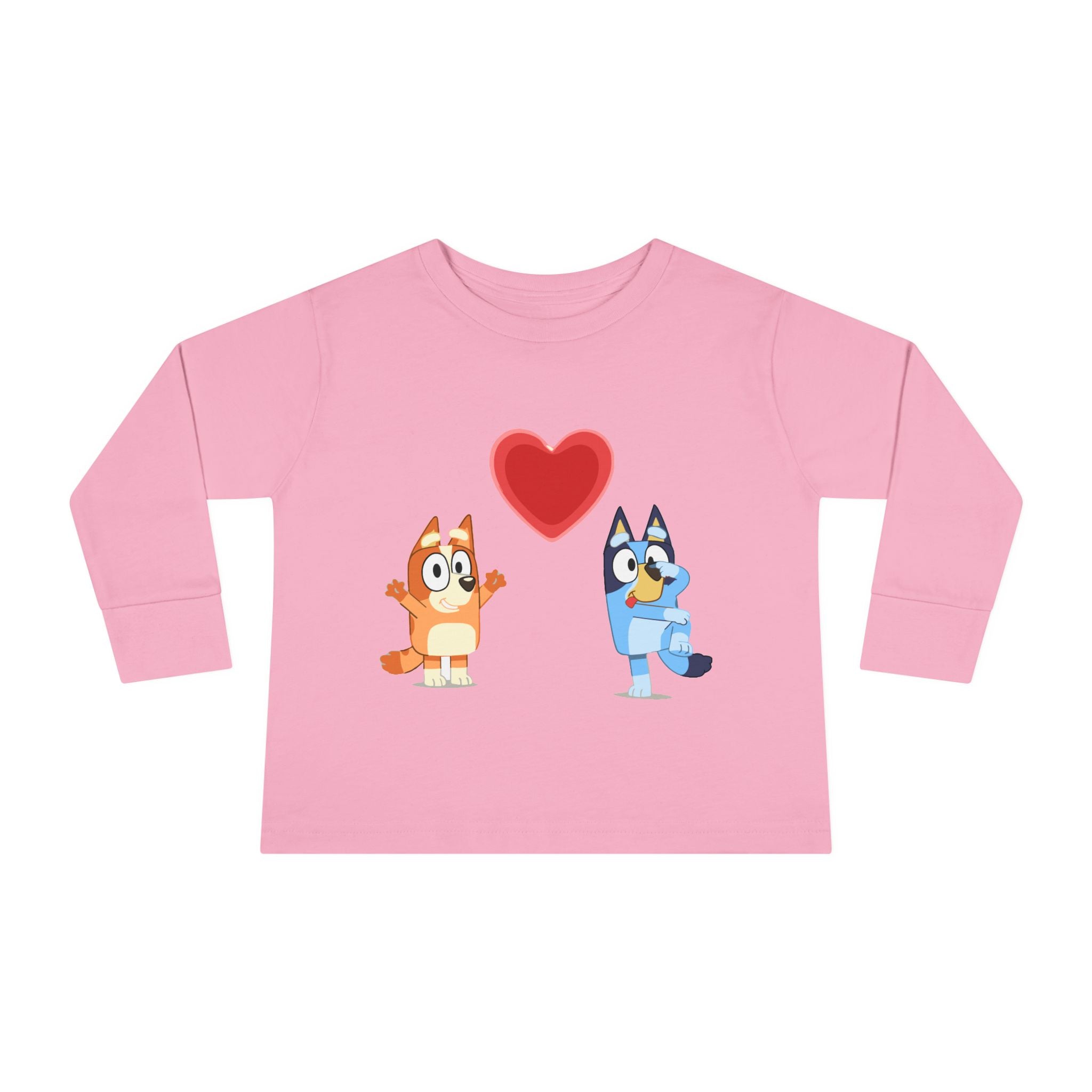 Bluey & Bingo Heart Toddler Long Sleeve Tee