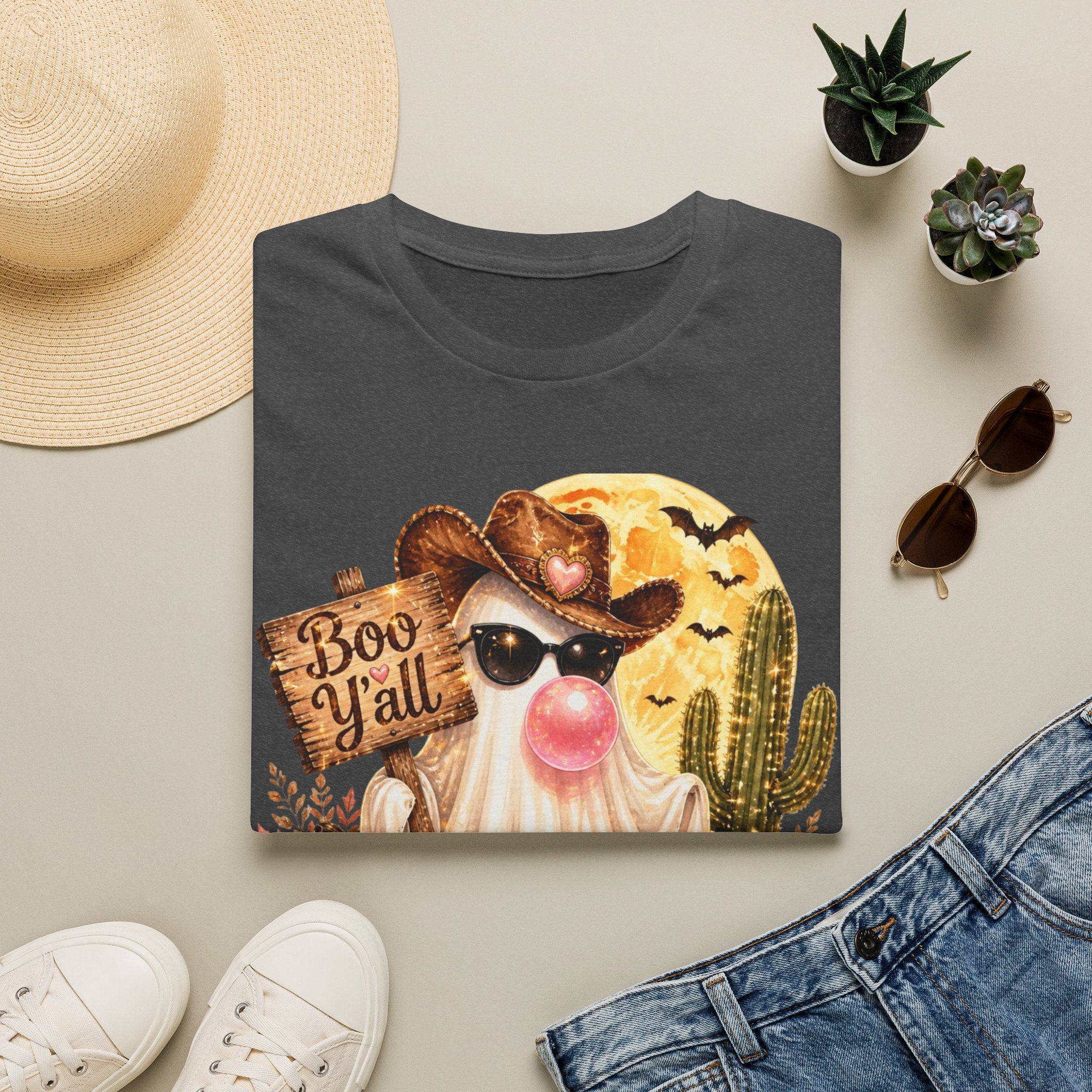 Halloween Gnome T-Shirt — 'Boo Y'all' Western Pumpkin Tee