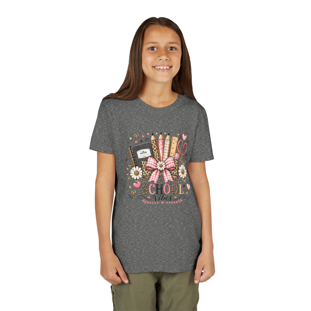 Youth Tee — "School Vibes" Back-to-School Graphic