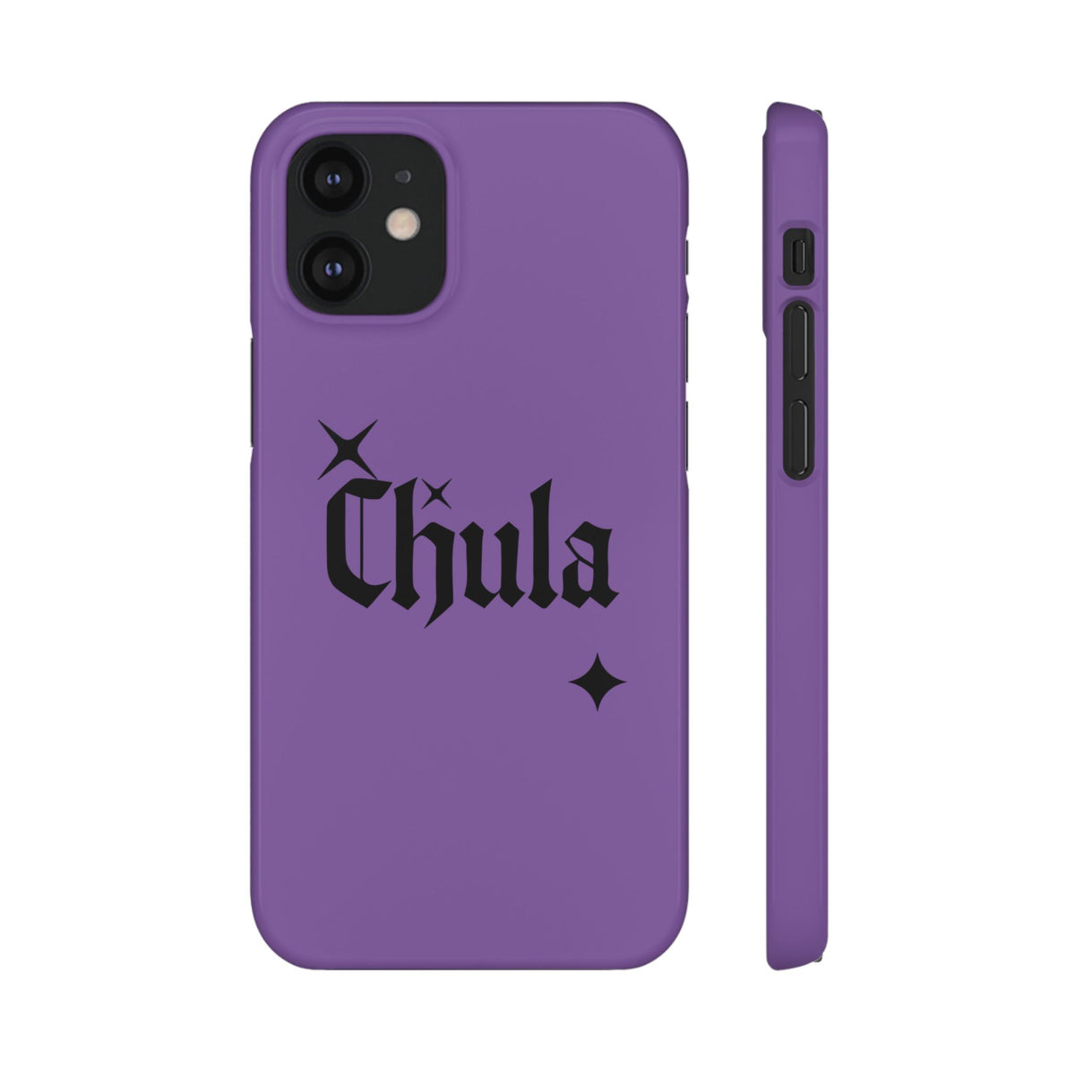 Chula Gothic Script Phone Case | Purple Snap Case