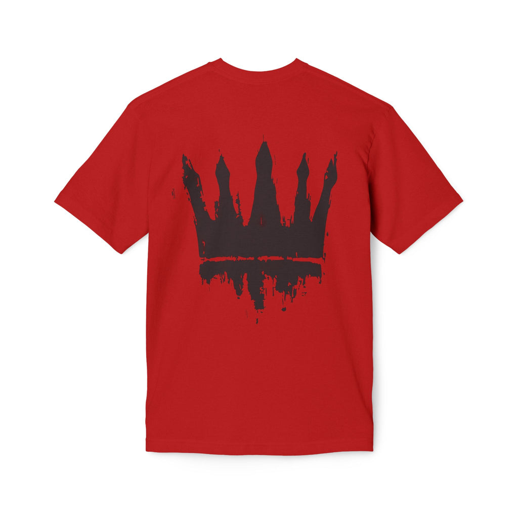 Crown Graphic T-Shirt — Grunge Black Paint Crown Back Print