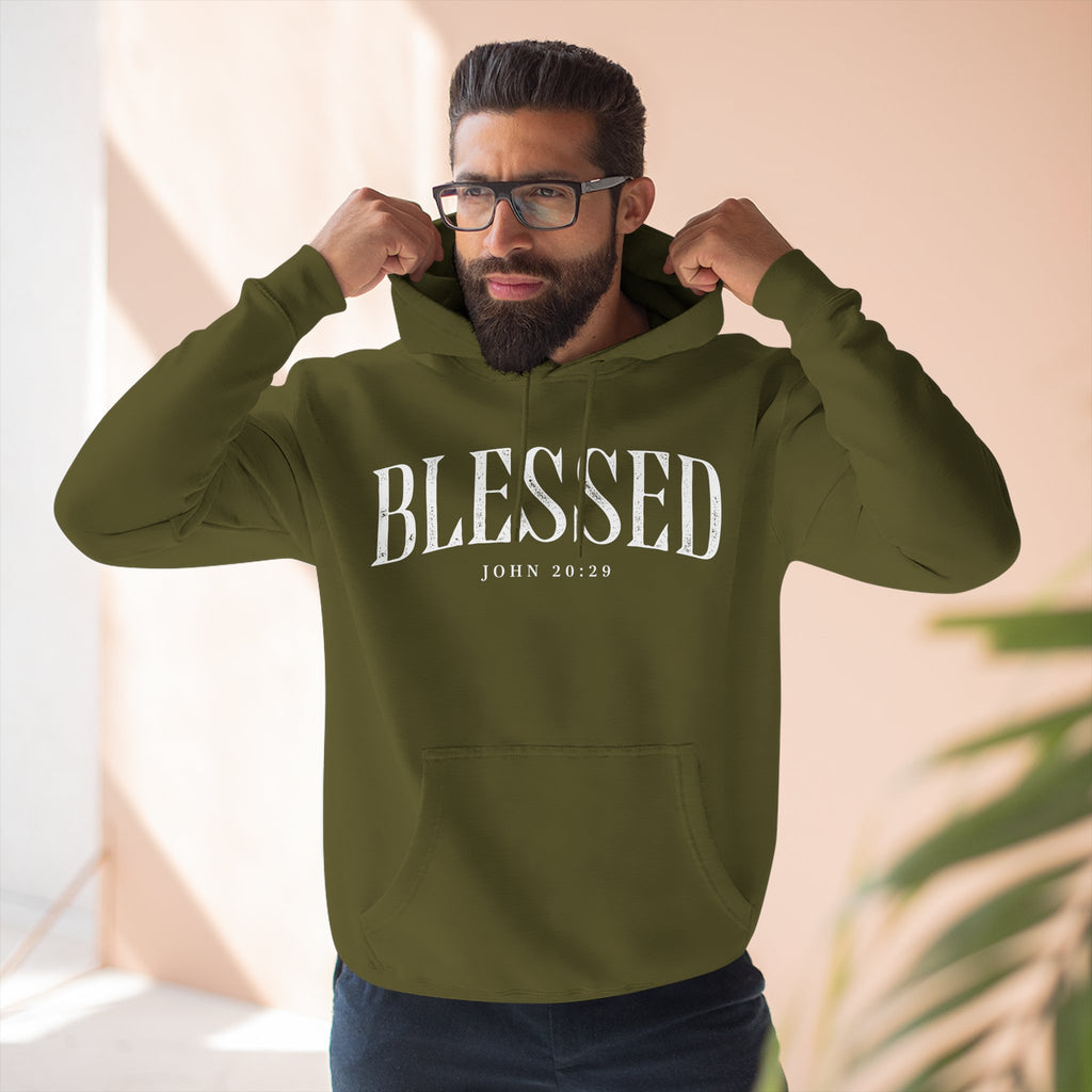 Blessed Fleece Hoodie — Cozy "BLESSED" Pullover for Faith & Everyday Comfort