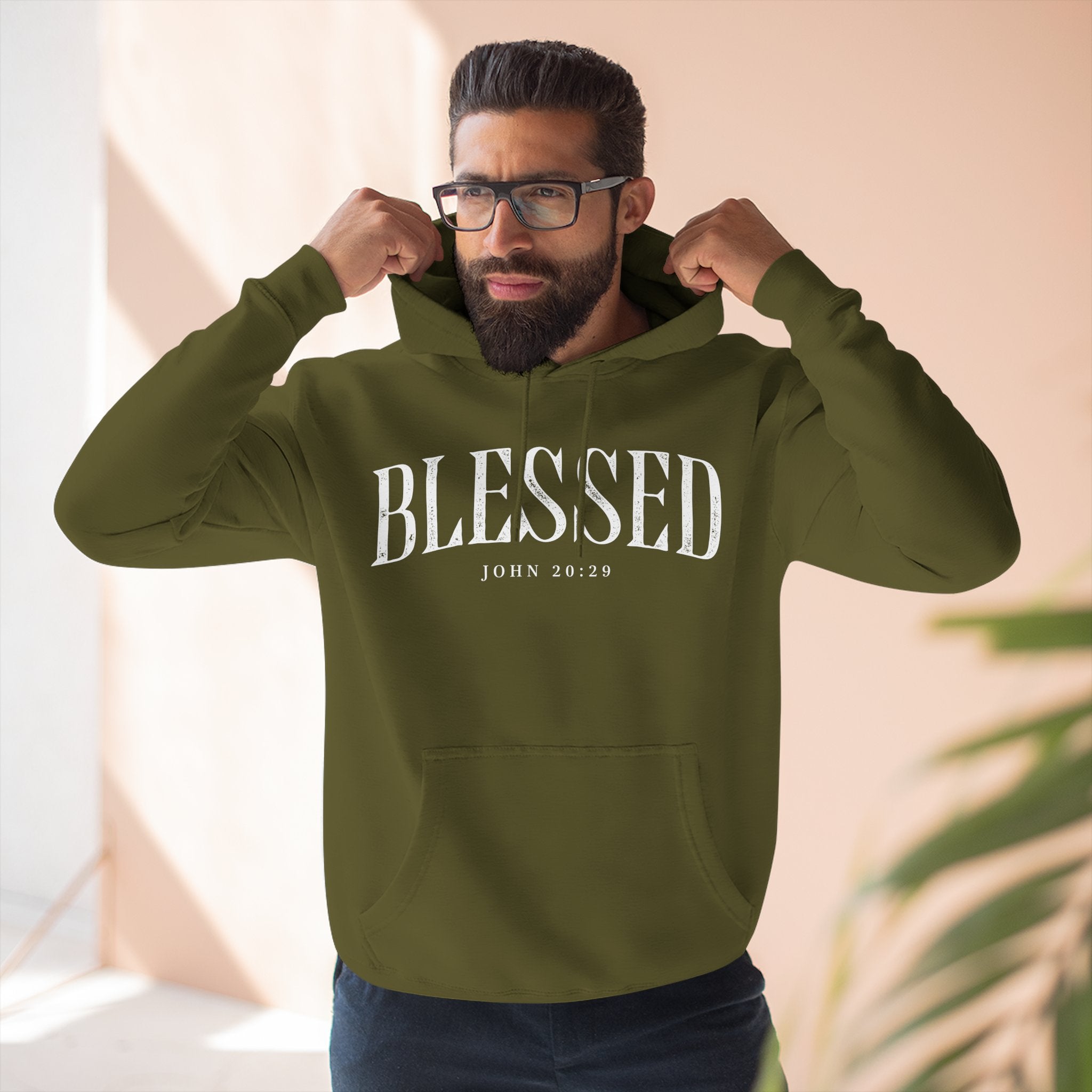 Blessed Fleece Hoodie — Cozy "BLESSED" Pullover for Faith & Everyday Comfort