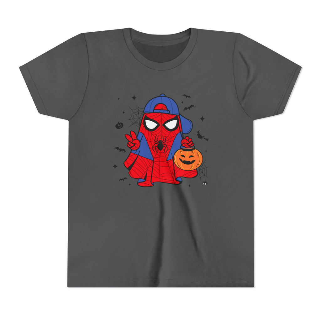 Kids Halloween Spider Superhero Tee – Cute Trick-or-Treat Pumpkin Design