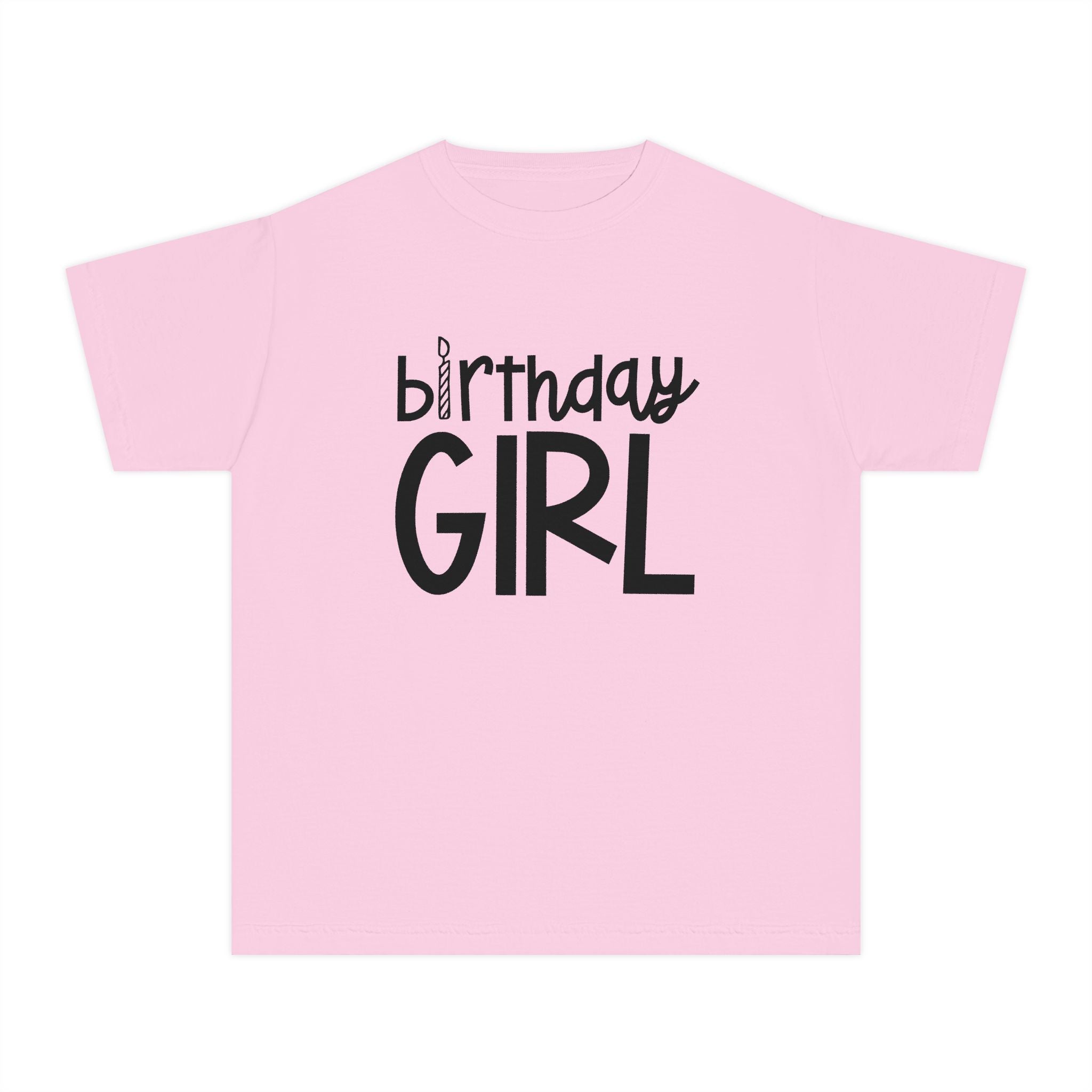 Birthday Girl Tee — Kids 4th Birthday Shirt with Pink Balloon Back Design
