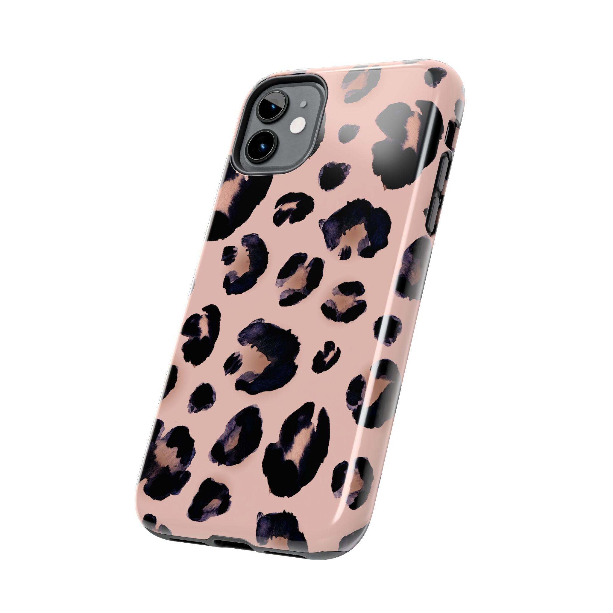 Leopard Print Tough Phone Case — Pink Animal Print Protective Cover